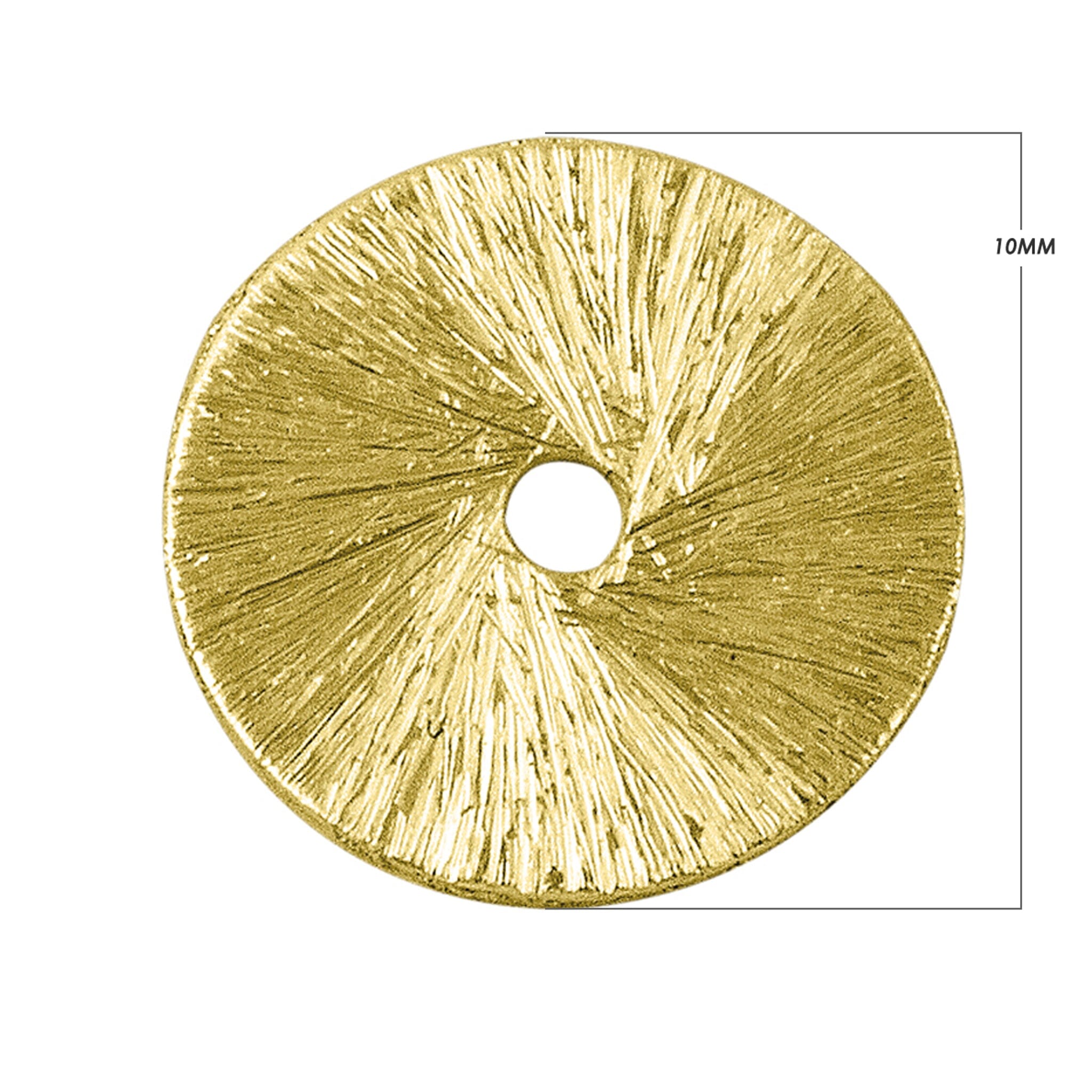 BG-218 18K Gold Overlay Round Shape Chip Bead Beads Bali Designs Inc 10MM 