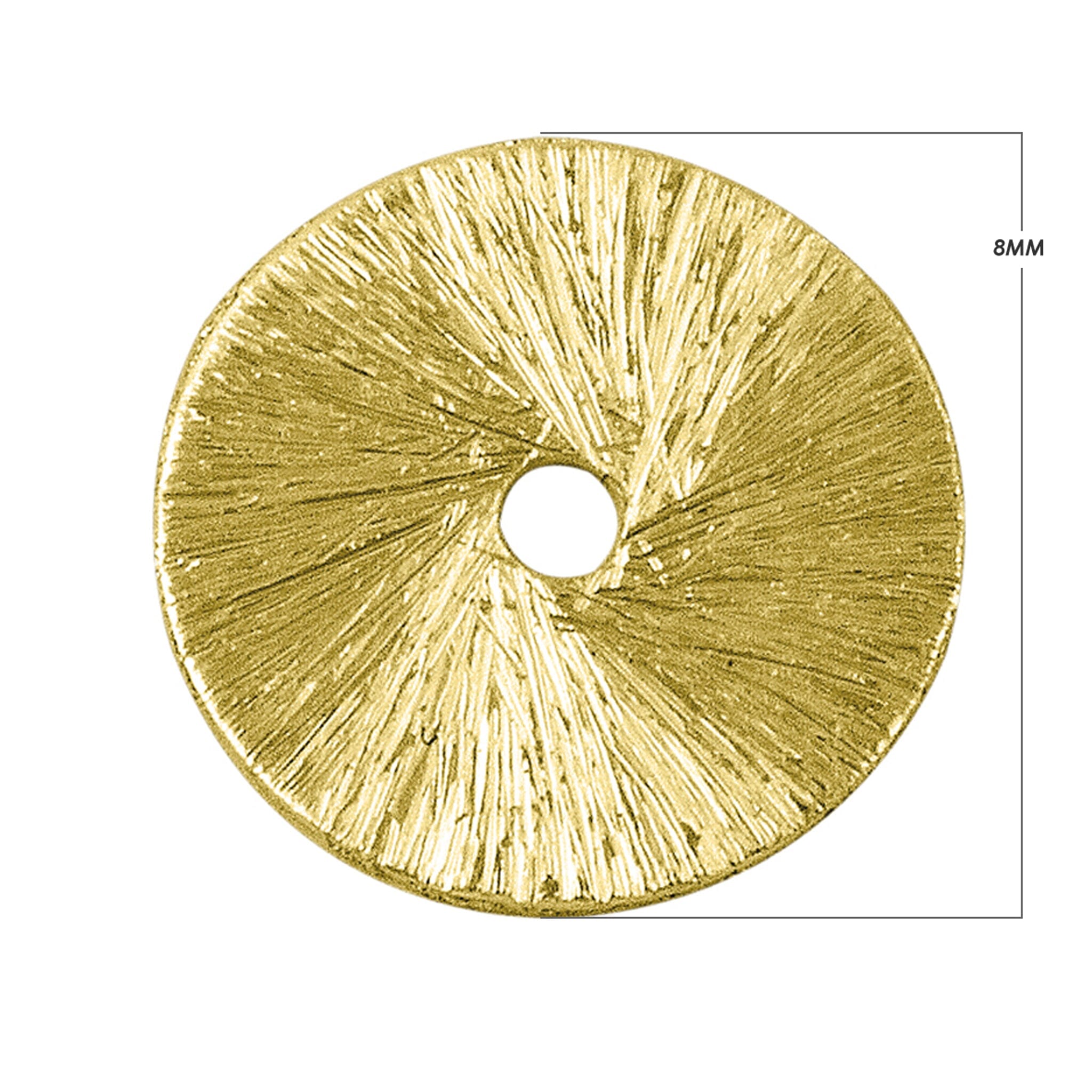 BG-218 18K Gold Overlay Round Shape Chip Bead Beads Bali Designs Inc 8MM 