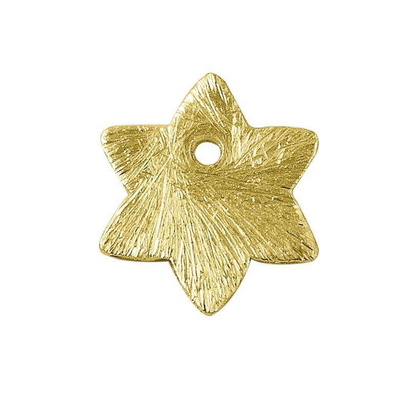 Handcrafted star shape chip bead with 18K gold overlay from India for retail jewelry crafting