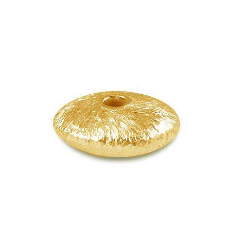 BG-231-8MM 18K Gold Overlay Wheel Shape Brushed Bead Beads Bali Designs Inc 