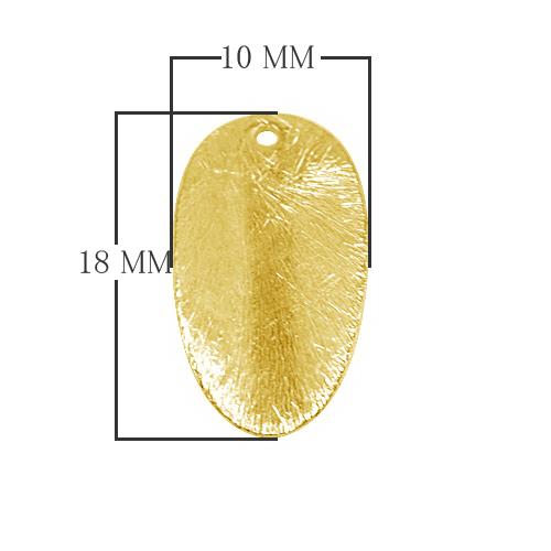 BG-239 18K Gold Overlay Oval Leaf Shape Chip Bead Beads Bali Designs Inc 