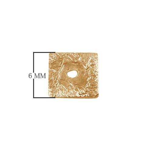 BG-249 18K Gold Overlay Square Shape Chip Bead Beads Bali Designs Inc 