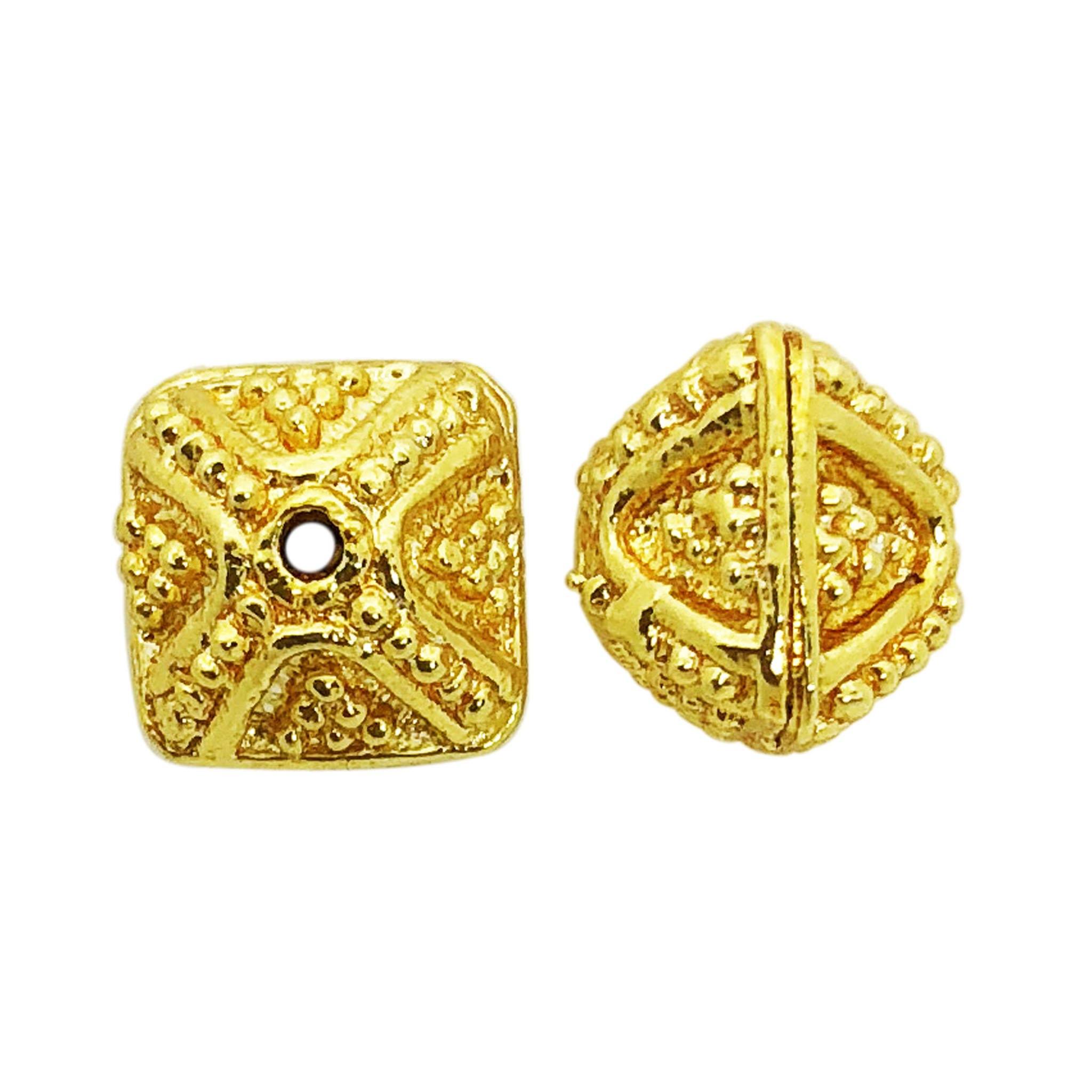 BG-257-9.5MM 18K Gold Overlay Bali Bead Beads Bali Designs Inc 