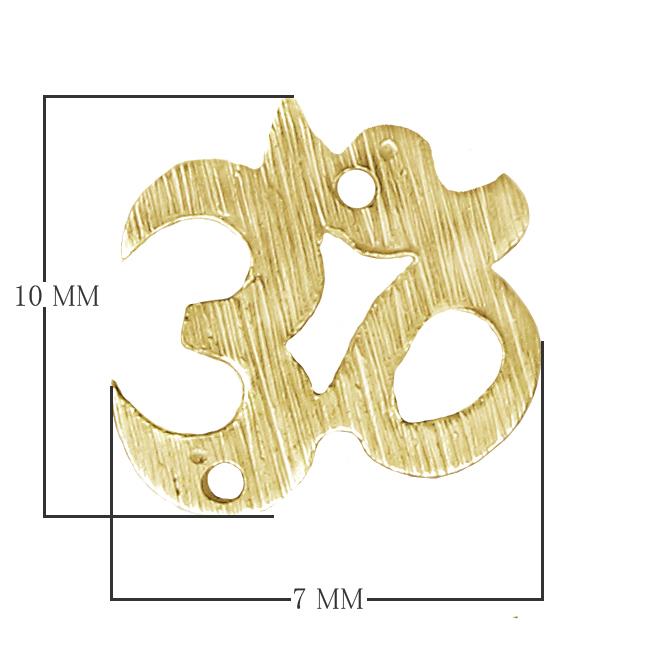 BG-267 18K Gold Overlay Om Shape Chip Bead Beads Bali Designs Inc 