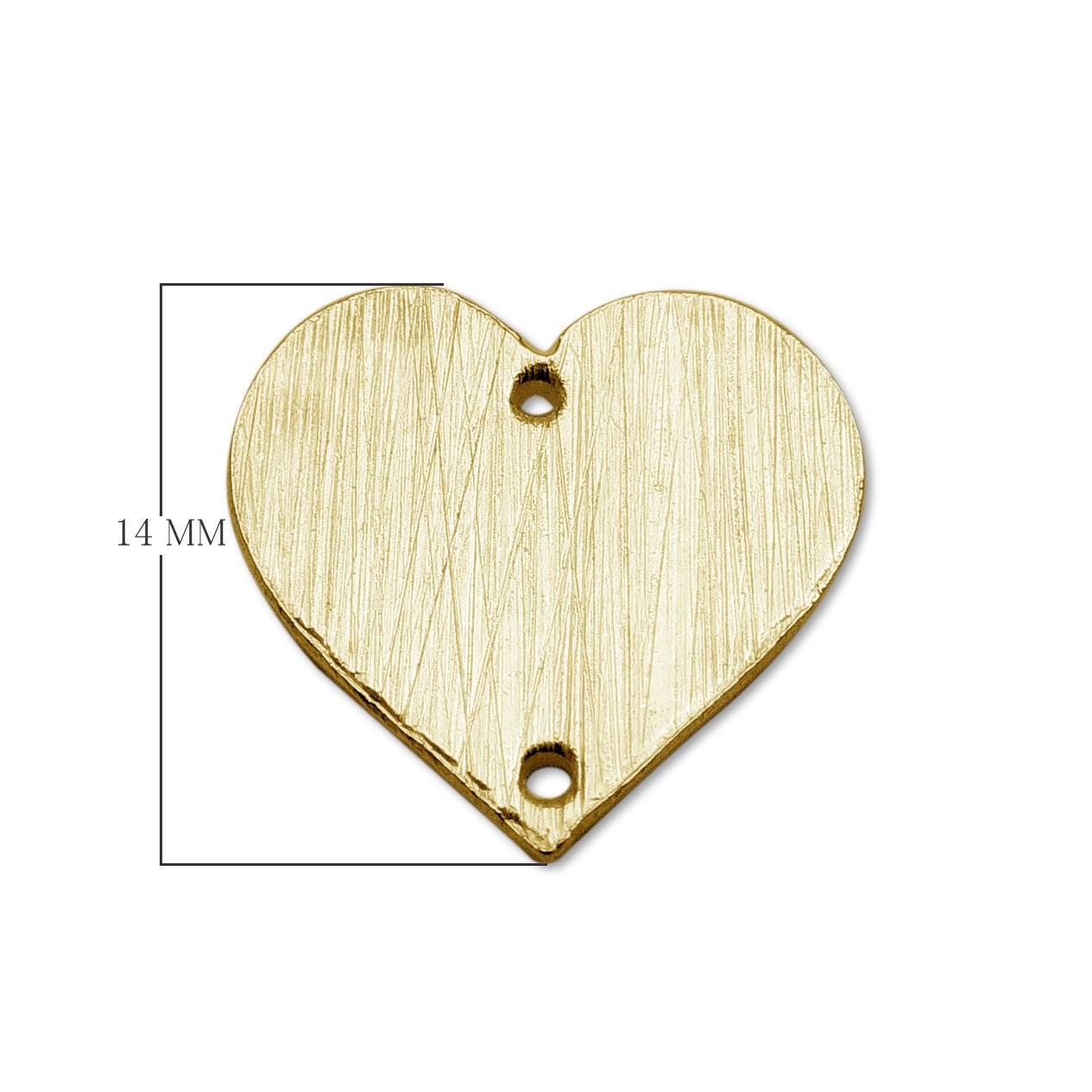 BG-268 18K Gold Overlay Heart Shape Chip Bead Beads Bali Designs Inc 