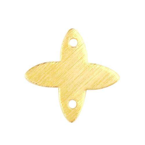 BG-270 18K Gold Overlay Four Leaf Flower Shape Chip Bead Beads Bali Designs Inc 