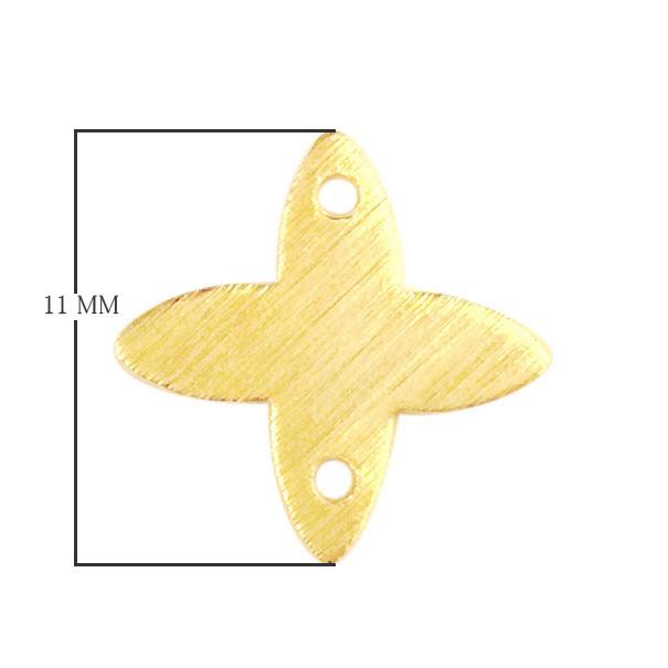 BG-270 18K Gold Overlay Four Leaf Flower Shape Chip Bead Beads Bali Designs Inc 