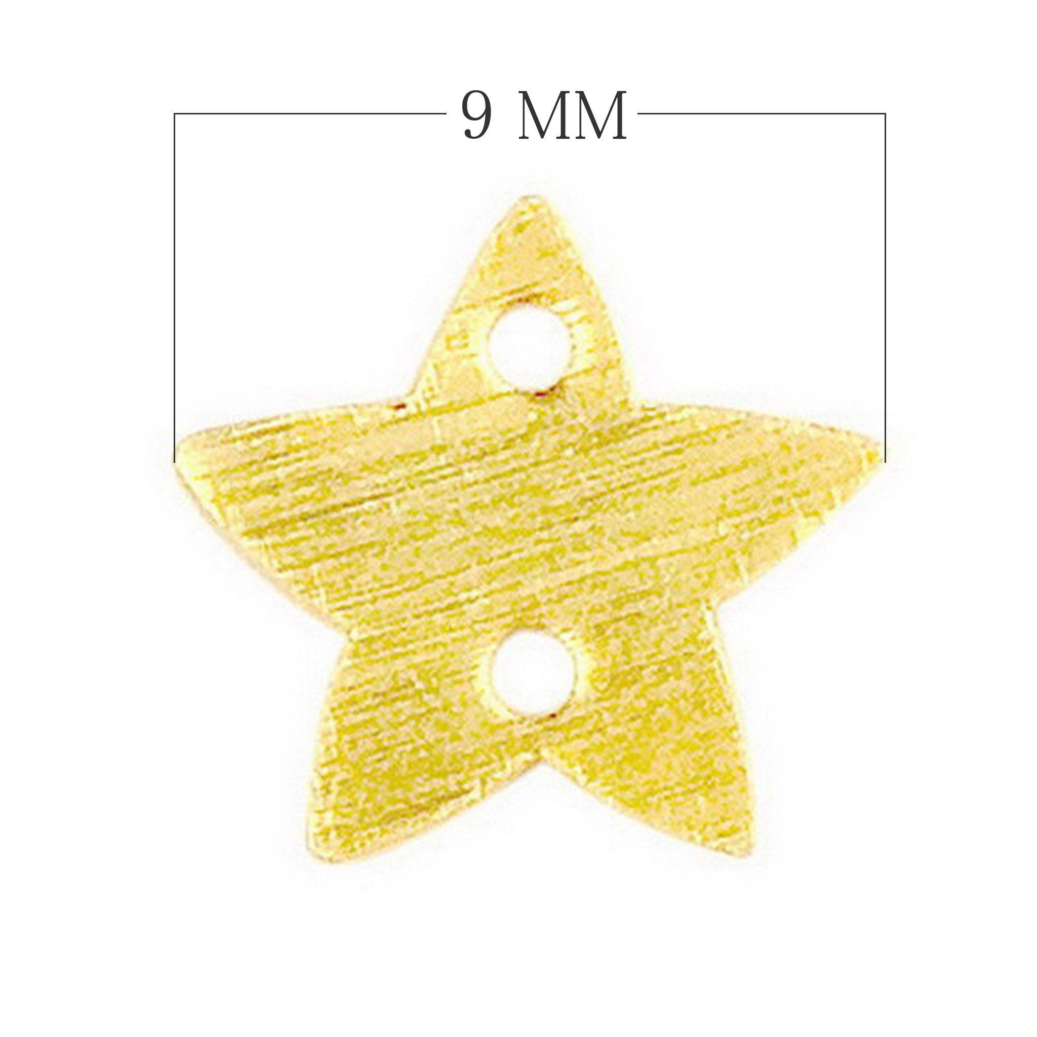 BG-271 18K Gold Overlay Star Shape Chip Bead Beads Bali Designs Inc 