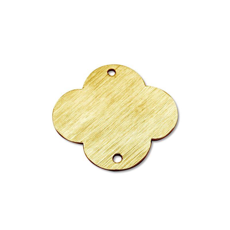 BG-272-11MM 18K Gold Overlay Quatrefoil Shape Chip Bead Beads Bali Designs Inc 