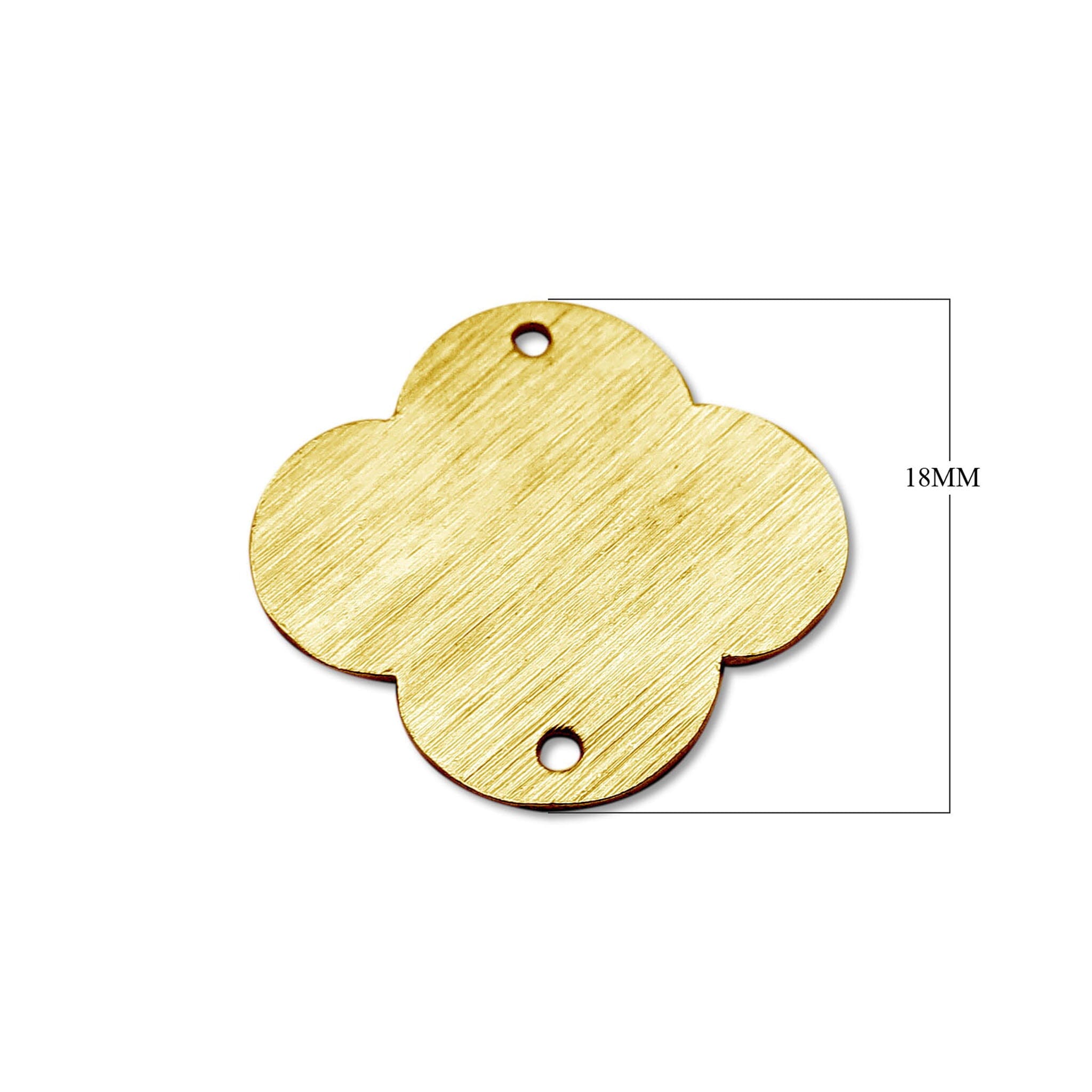 BG-272 18K Gold Overlay Quatrefoil Shape Chip Bead Beads Bali Designs Inc 18MM 