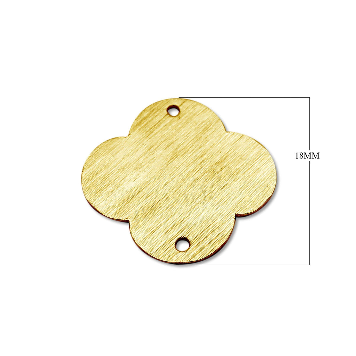BG-272 18K Gold Overlay Quatrefoil Shape Chip Bead Beads Bali Designs Inc 18MM 