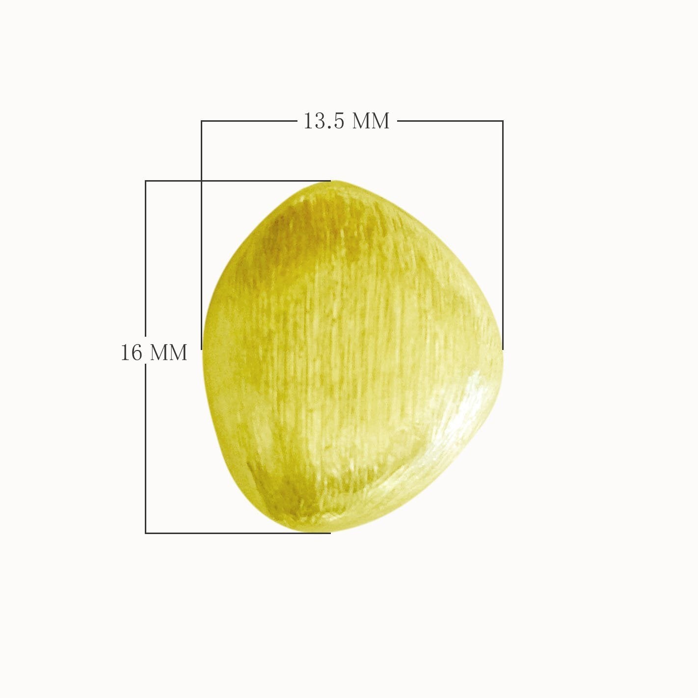 BG-273 18K Gold Overlay Abstract Shape Brushed Bead Beads Bali Designs Inc 