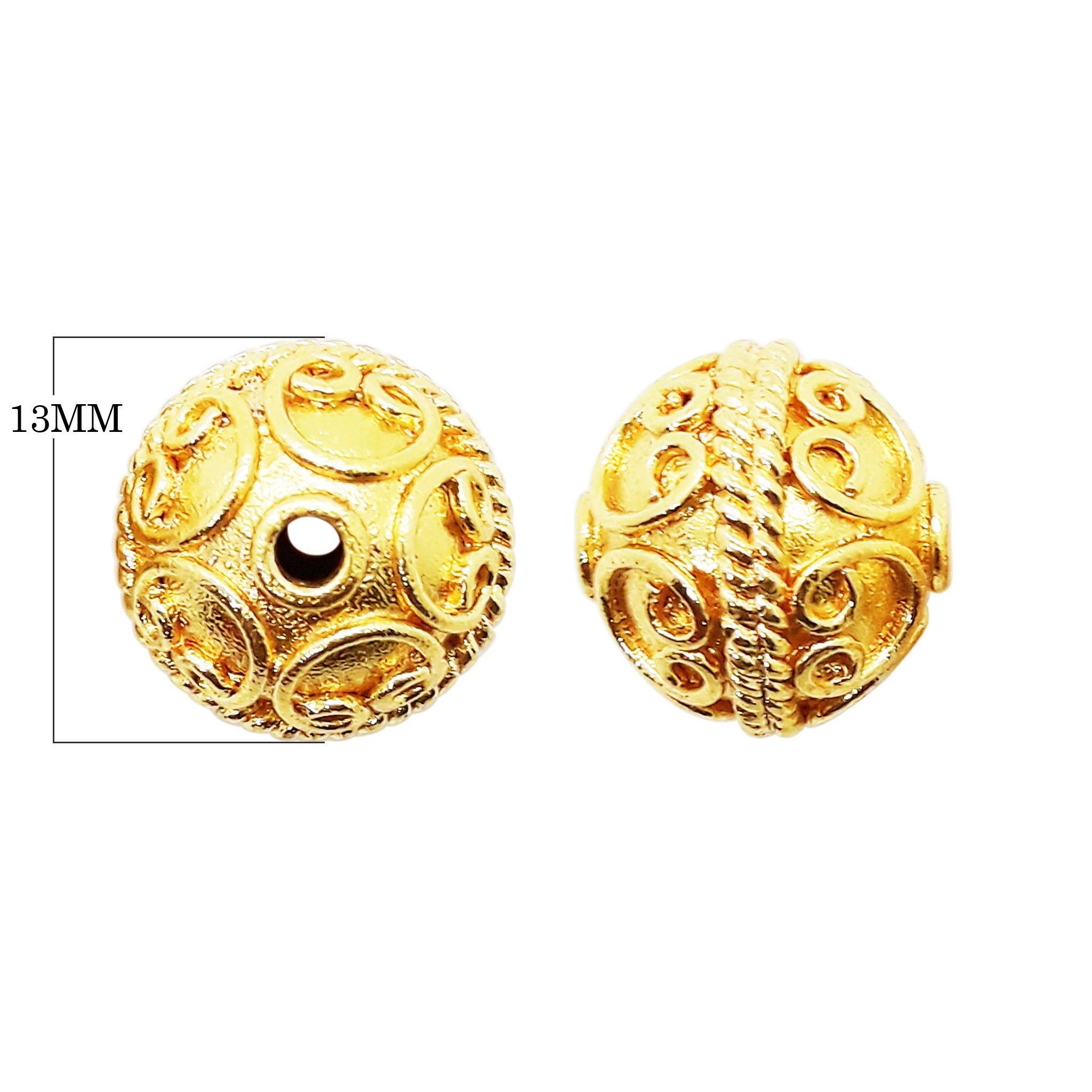 BG-332 18K Gold Overlay Bali Bead Beads Bali Designs Inc 