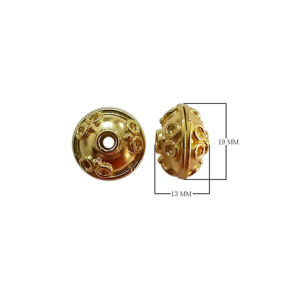 BG-336 18K Gold Overlay Bali Bead Beads Bali Designs Inc 