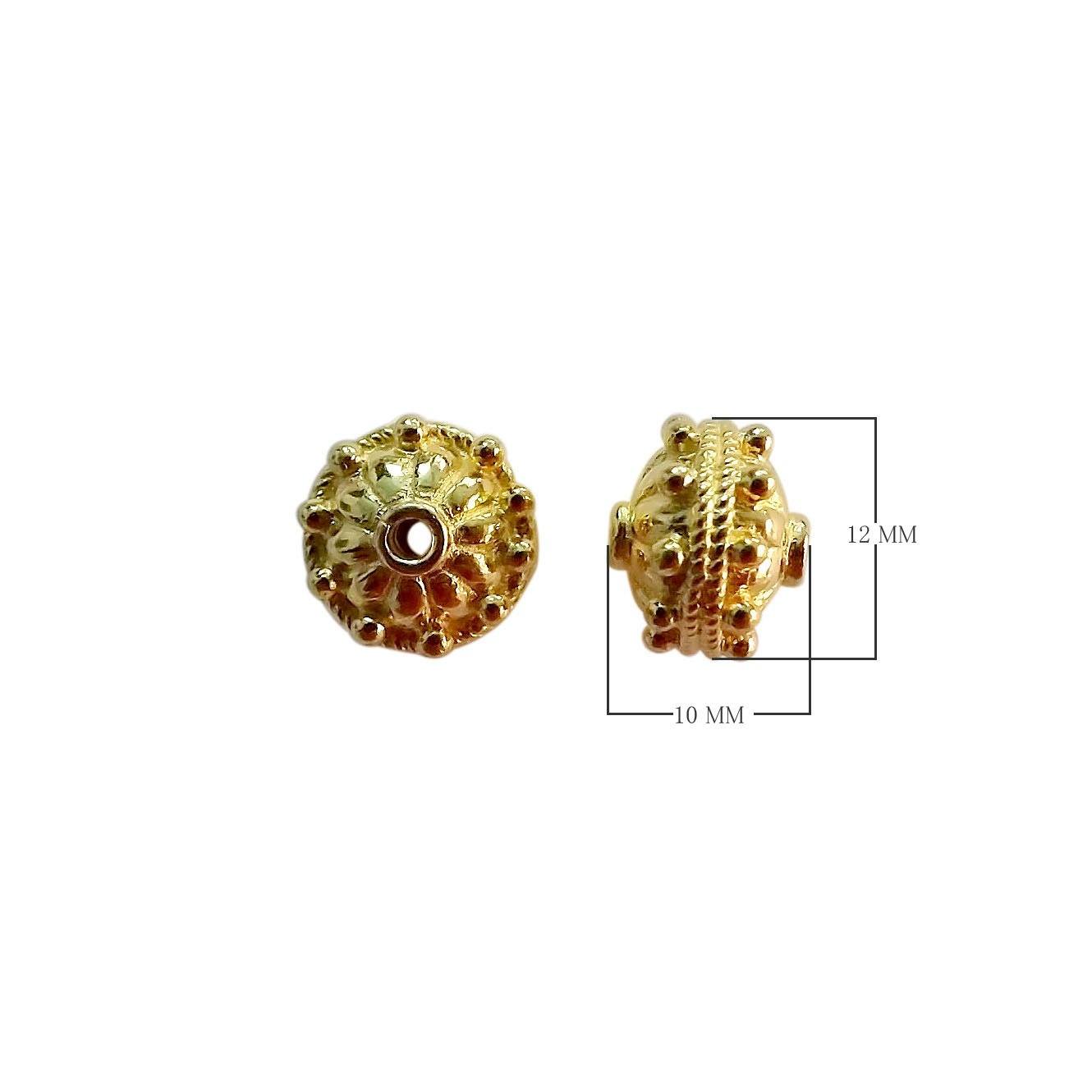 BG-340 18K Gold Overlay Bali Bead Beads Bali Designs Inc 