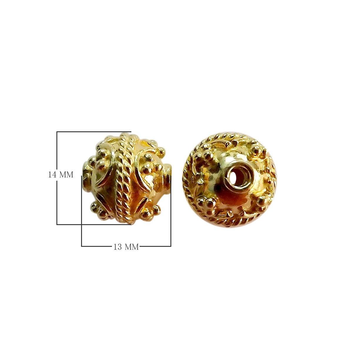 BG-341 18K Gold Overlay Bali Bead Beads Bali Designs Inc 
