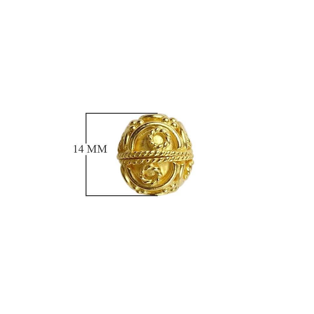 BG-349 18K Gold Overlay Bali Bead Beads Bali Designs Inc 