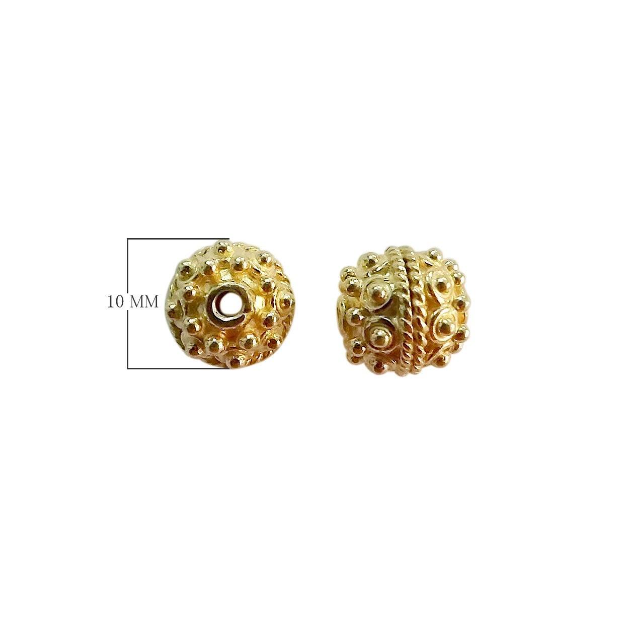 BG-353 18K Gold Overlay Bali Bead Beads Bali Designs Inc 