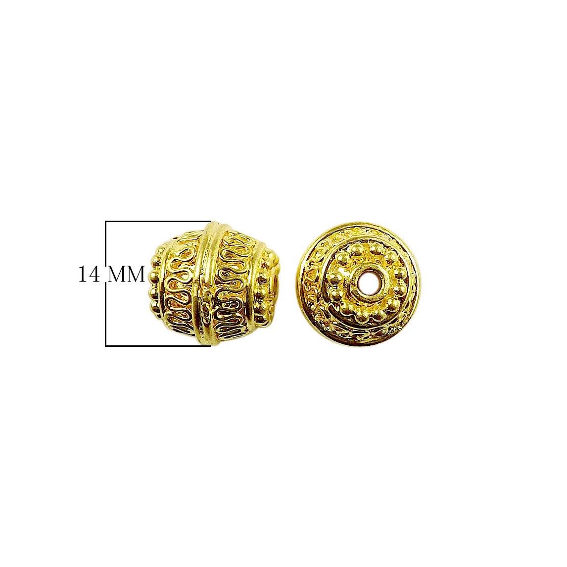 BG-354 18K Gold Overlay Bali Bead Beads Bali Designs Inc 