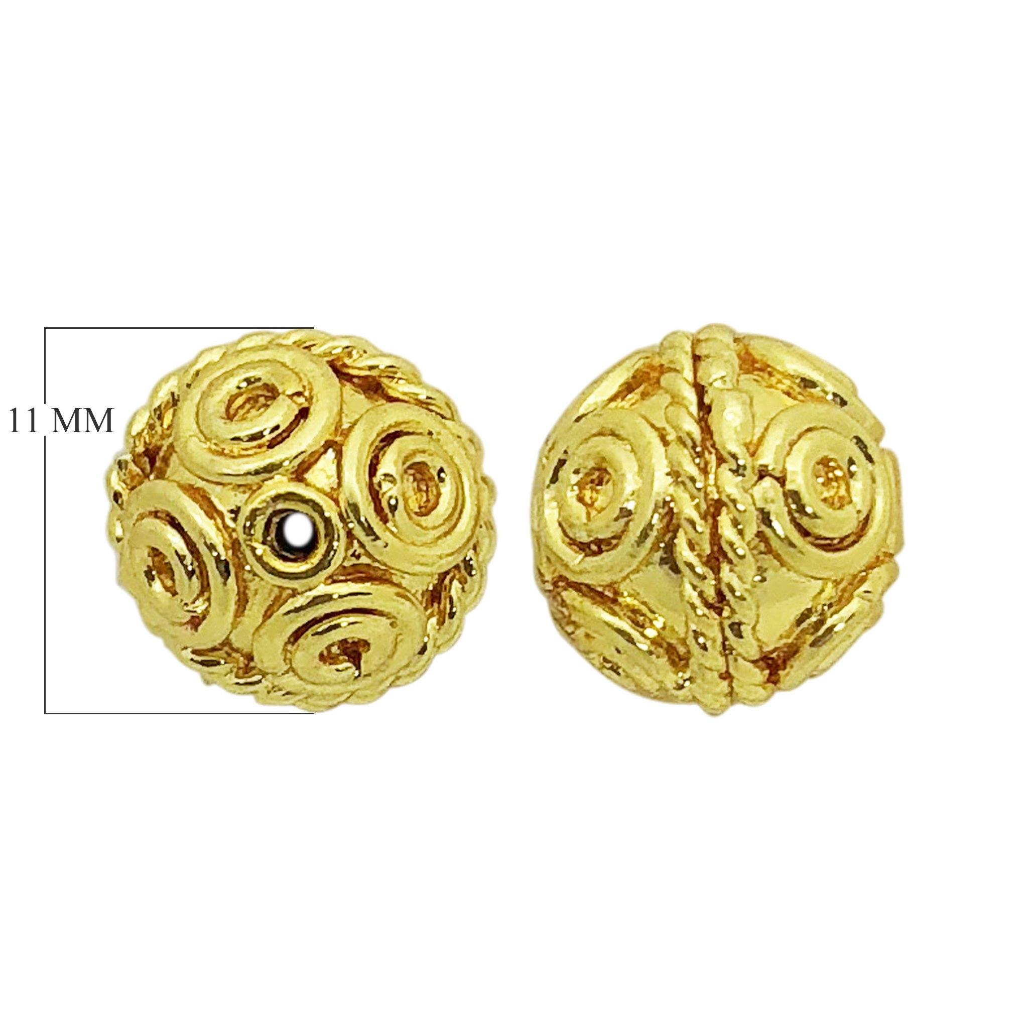 BG-371 18K Gold Overlay Bali Bead Beads Bali Designs Inc 