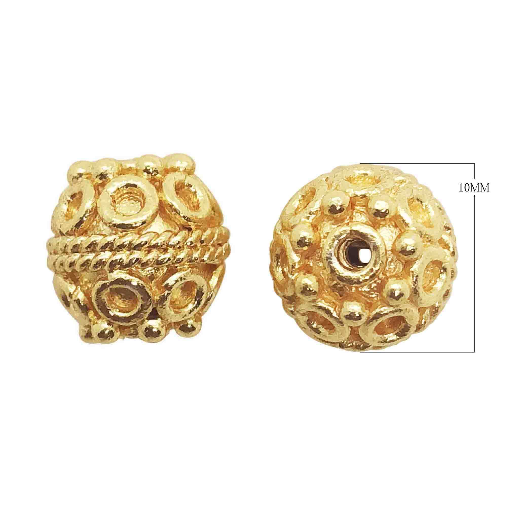 BG-374 18K Gold Overlay Bali Bead Beads Bali Designs Inc 