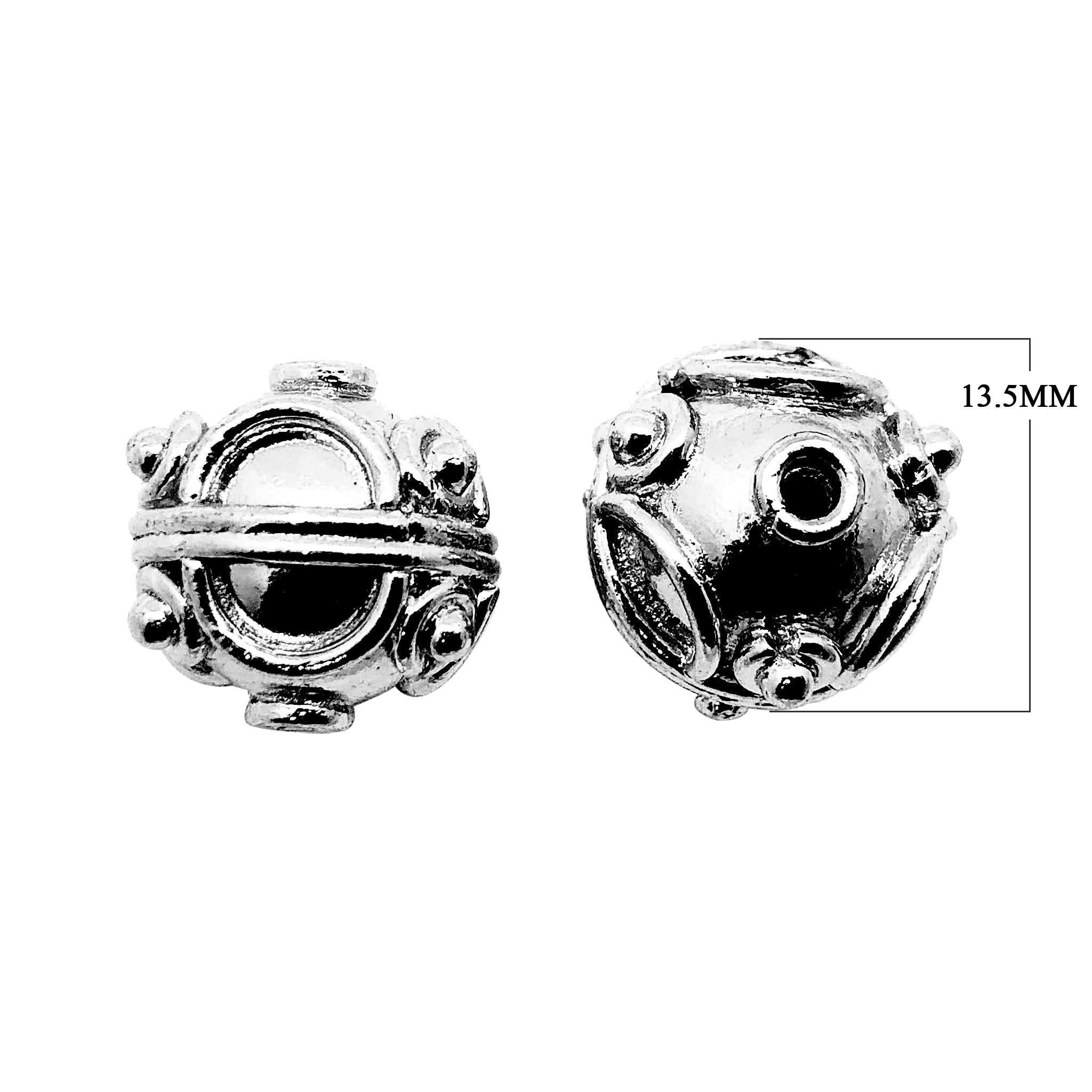 BR-107 Black Rhodium Overlay Bali Bead Beads Bali Designs Inc 