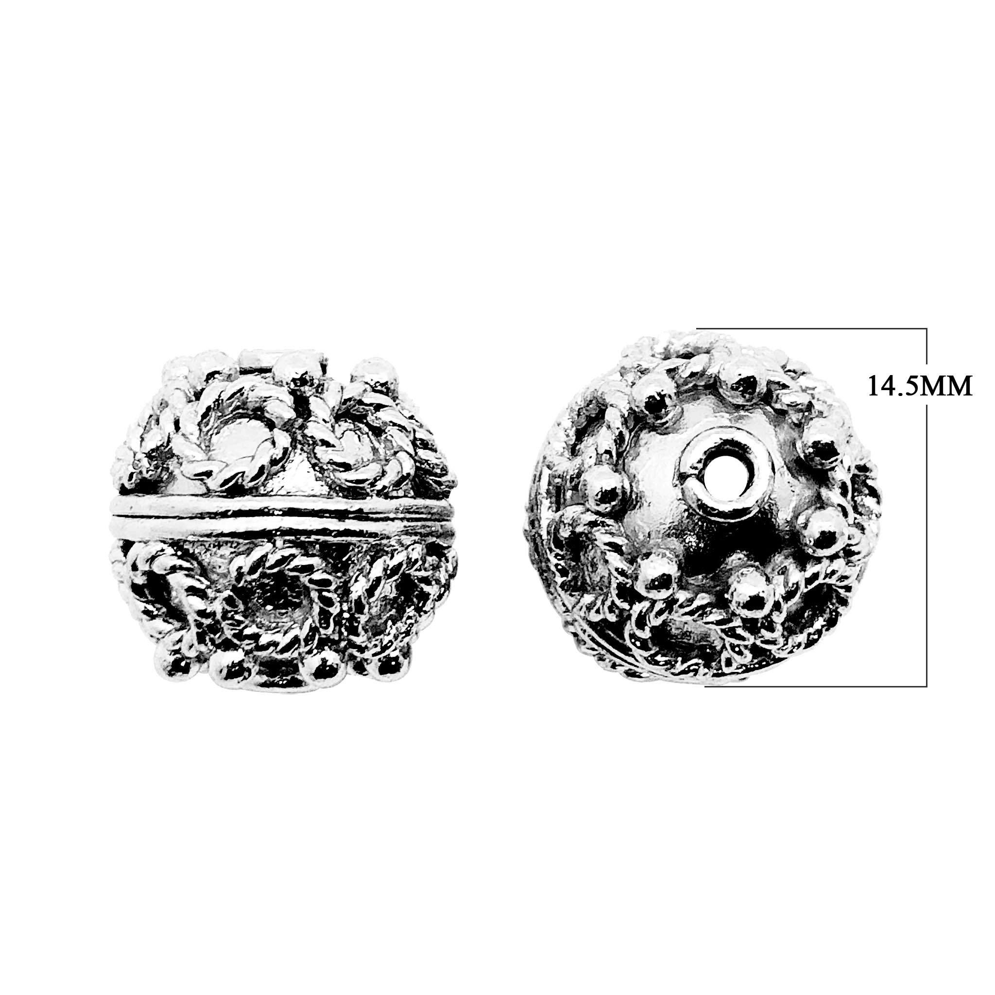 BR-109 Black Rhodium Overlay Bali Bead Beads Bali Designs Inc 