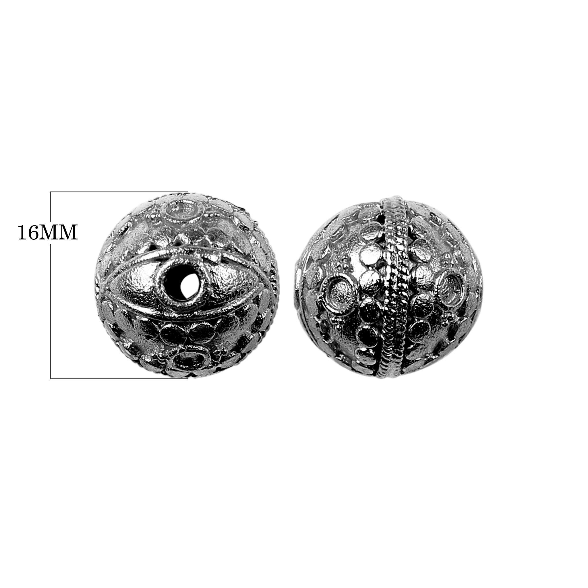 BR-116 Black Rhodium Overlay Bali Bead Beads Bali Designs Inc 