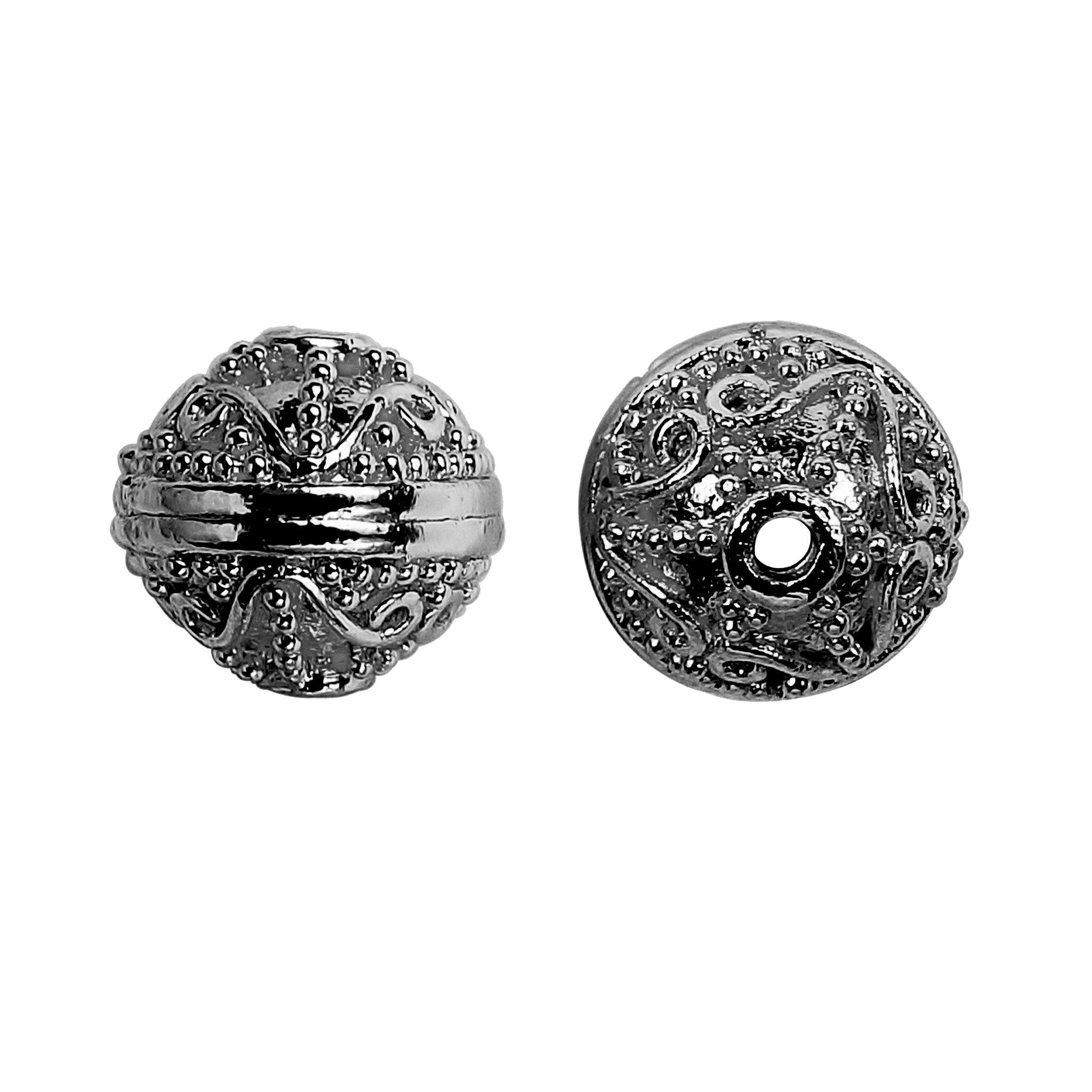 BR-123 Black Rhodium Overlay Bali Bead Beads Bali Designs Inc 