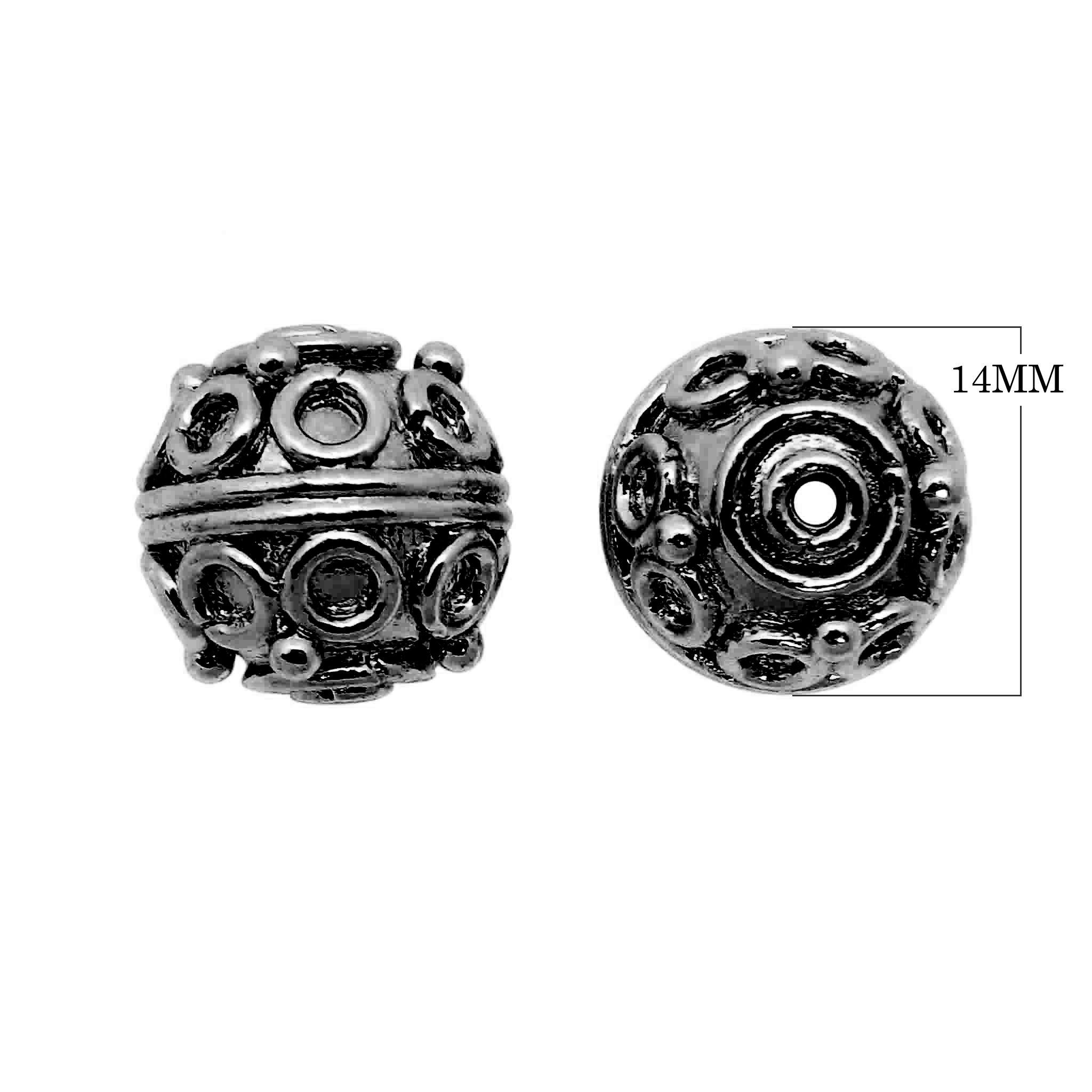 BR-135 Black Rhodium Overlay Bali Bead Beads Bali Designs Inc 