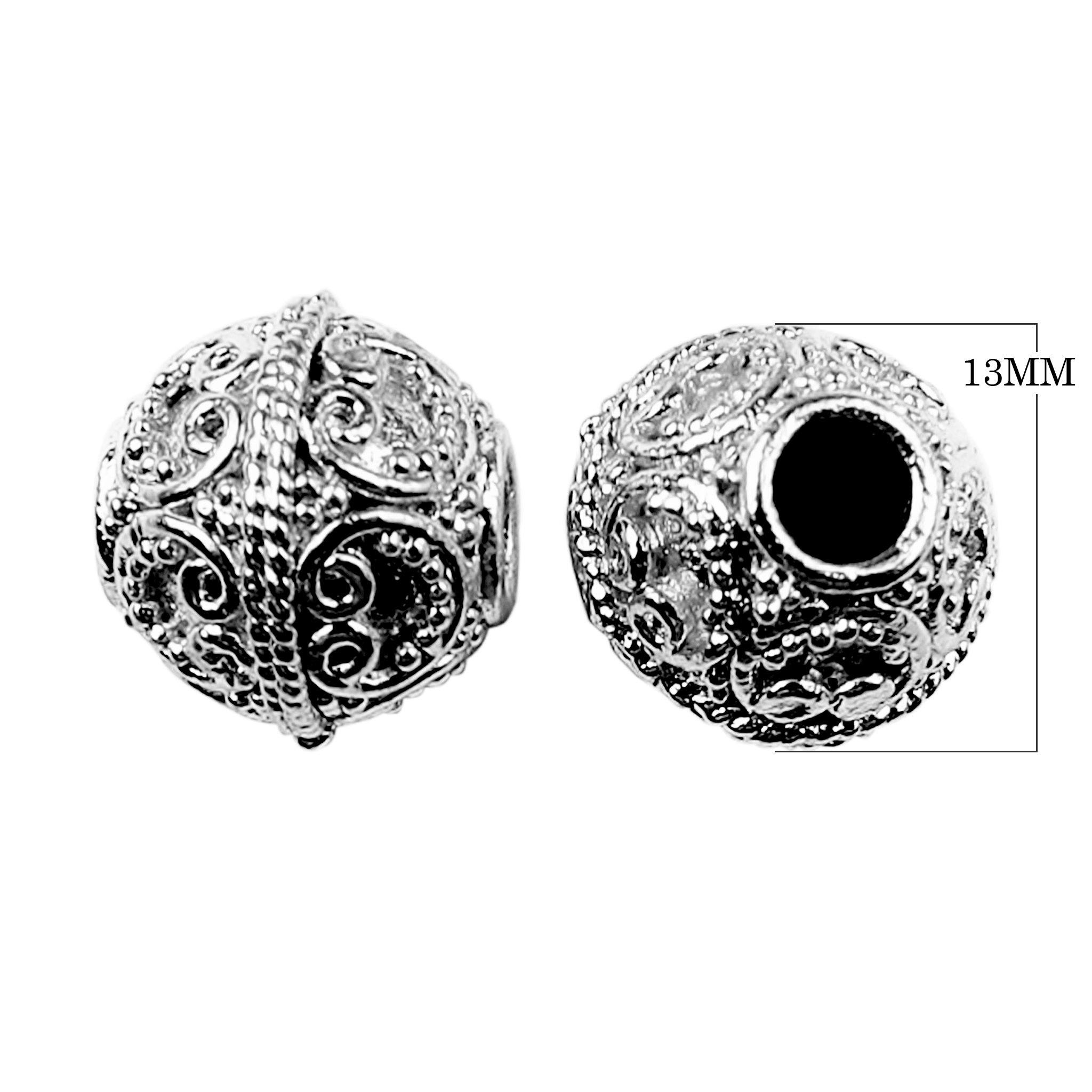 BR-140 Black Rhodium Overlay Bali Bead Beads Bali Designs Inc 