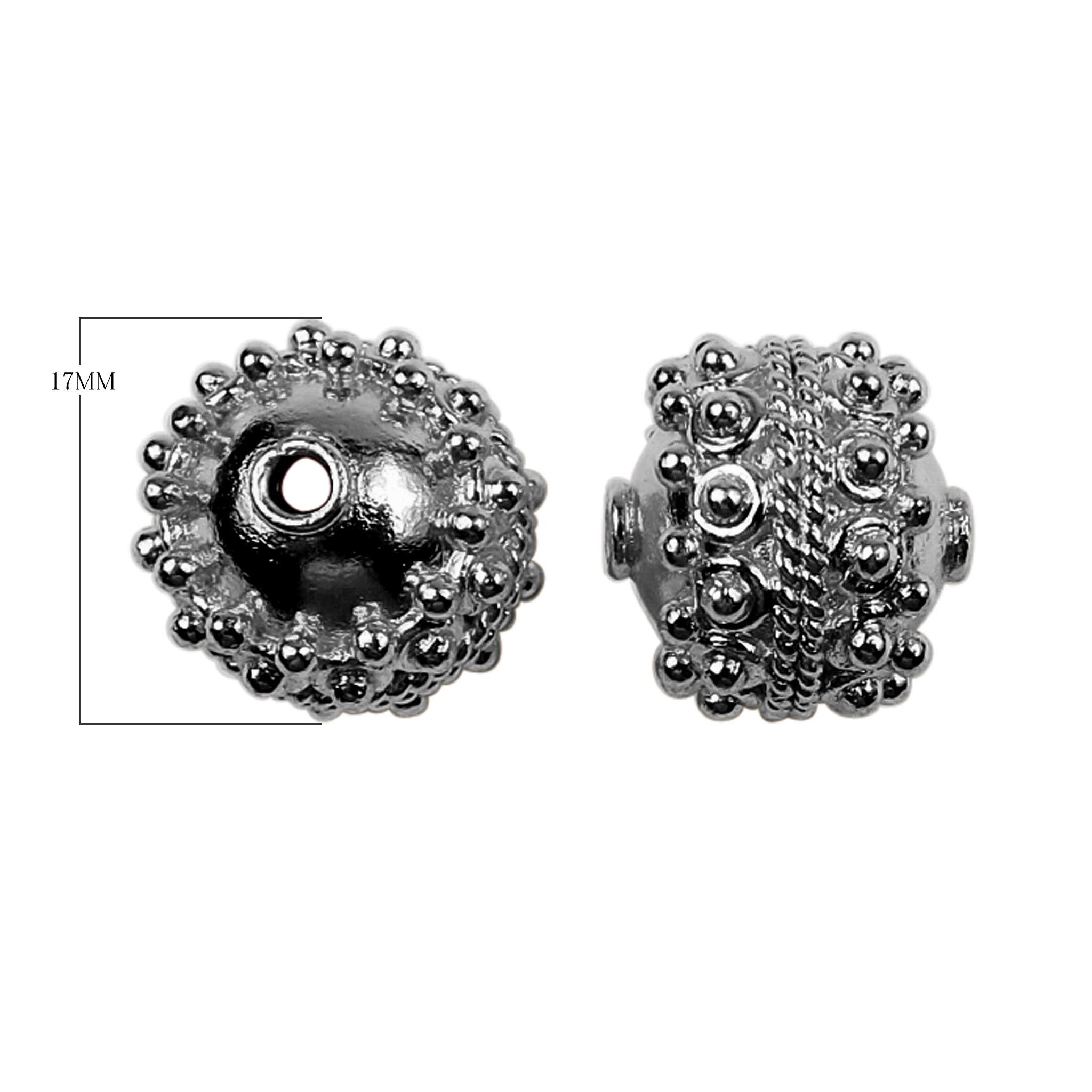 BR-148 Black Rhodium Overlay Bali Bead Beads Bali Designs Inc 
