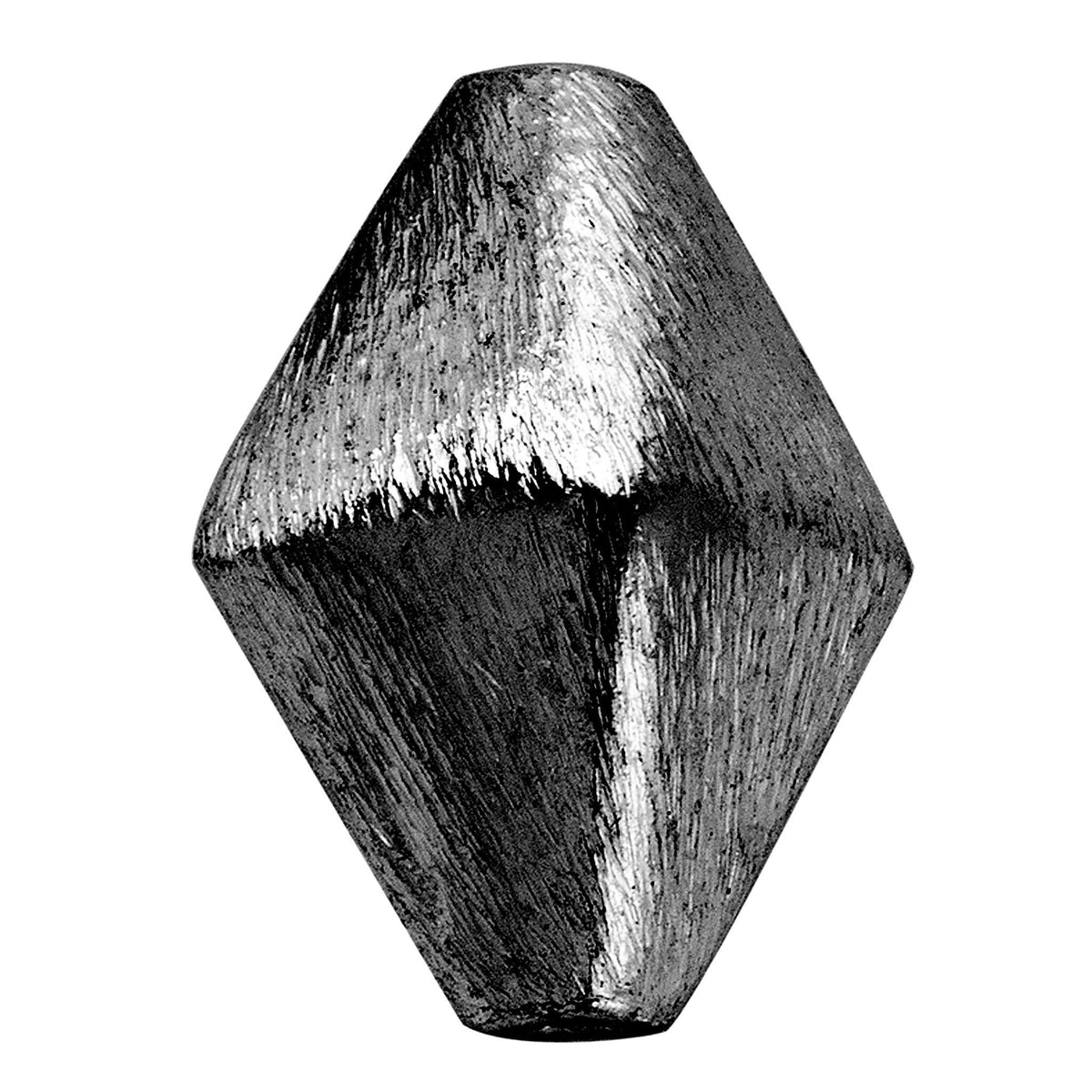 BR-186 Black Rhodium Overlay 3D Rhombus Shape Brushed Bead Beads Bali Designs Inc 