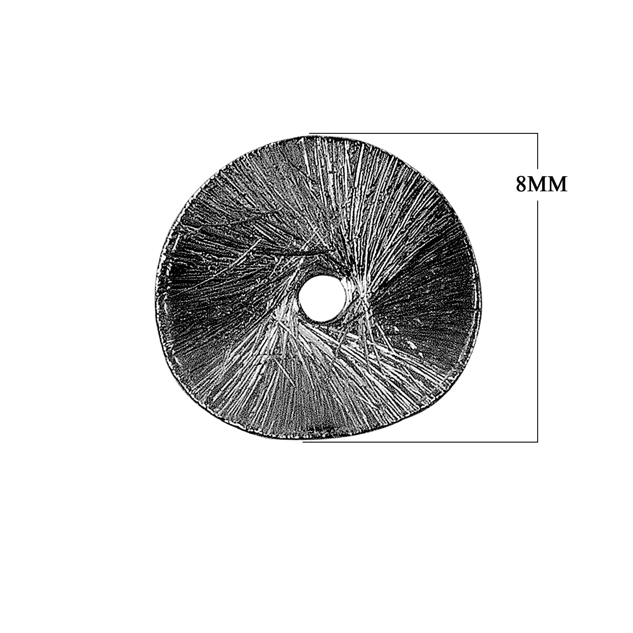 Handcrafted black rhodium overlay copper round disc bead from India for jewelry making