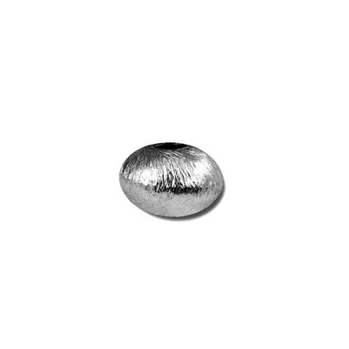 BR-229-10MM Black Rhodium Overlay Flat Round Shape Brushed Bead Beads Bali Designs Inc 