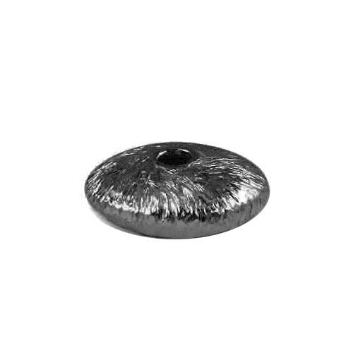 BR-231-8MM Black Rhodium Overlay Wheel Shape Brushed Bead Beads Bali Designs Inc 
