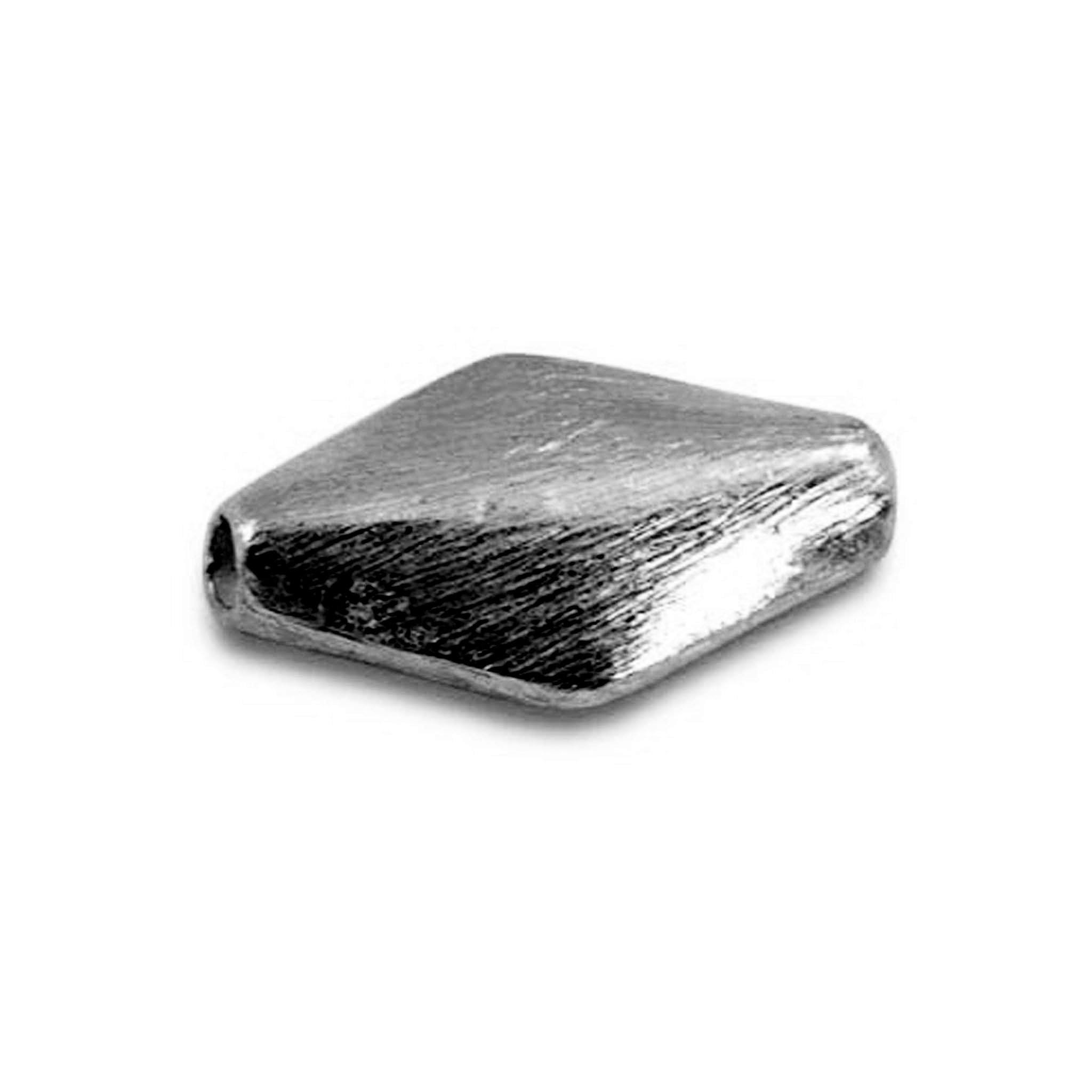 BR-232 Black Rhodium Overlay 3D Rhombus Shape Brushed Bead Beads Bali Designs Inc 