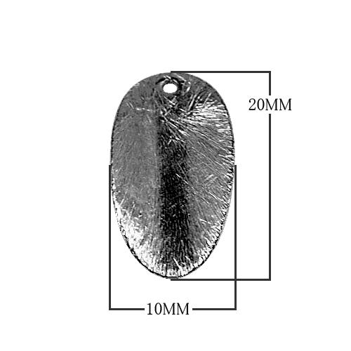 BR-239 Black Rhodium Overlay Oval Leaf Shape Chip Bead Beads Bali Designs Inc 