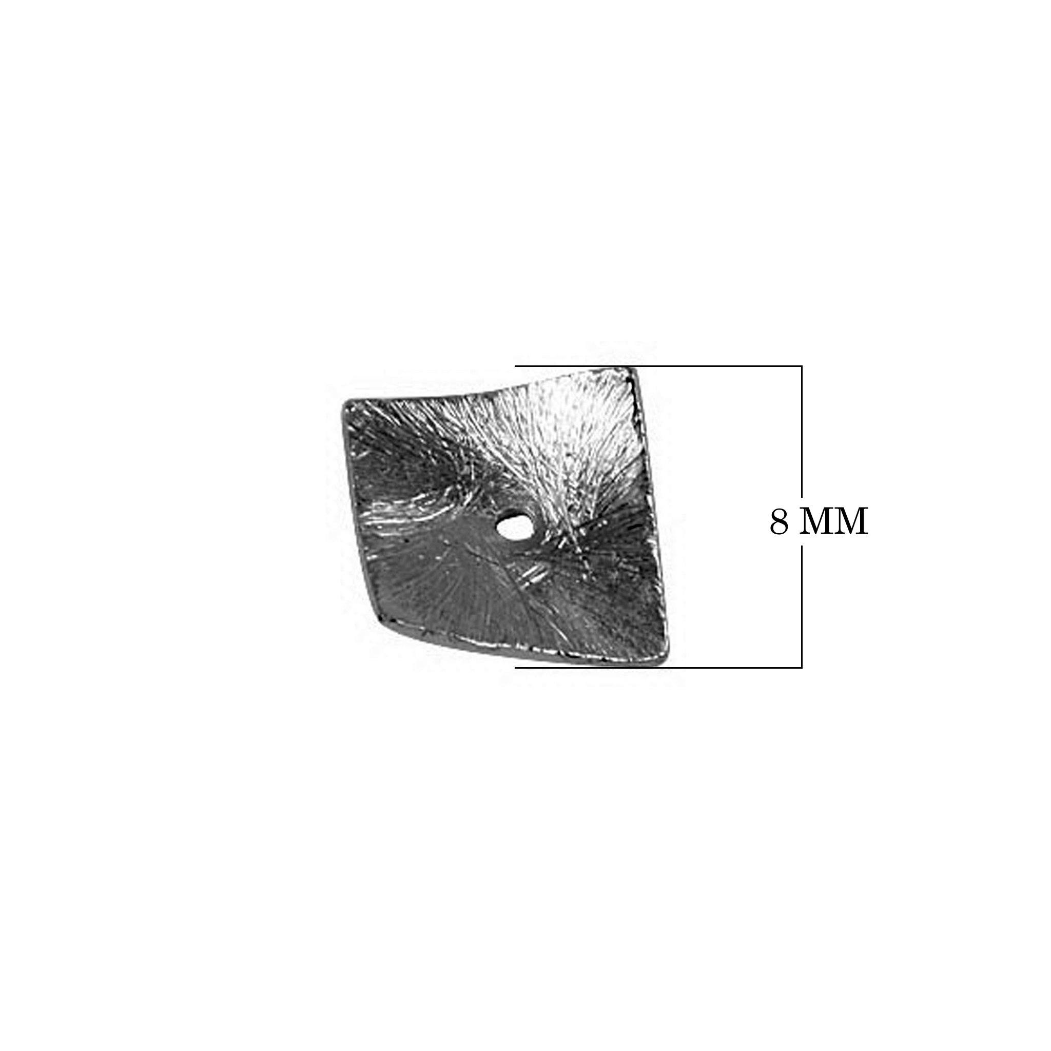 BR-240 Black Rhodium Overlay Square Shape Chip Bead Beads Bali Designs Inc 