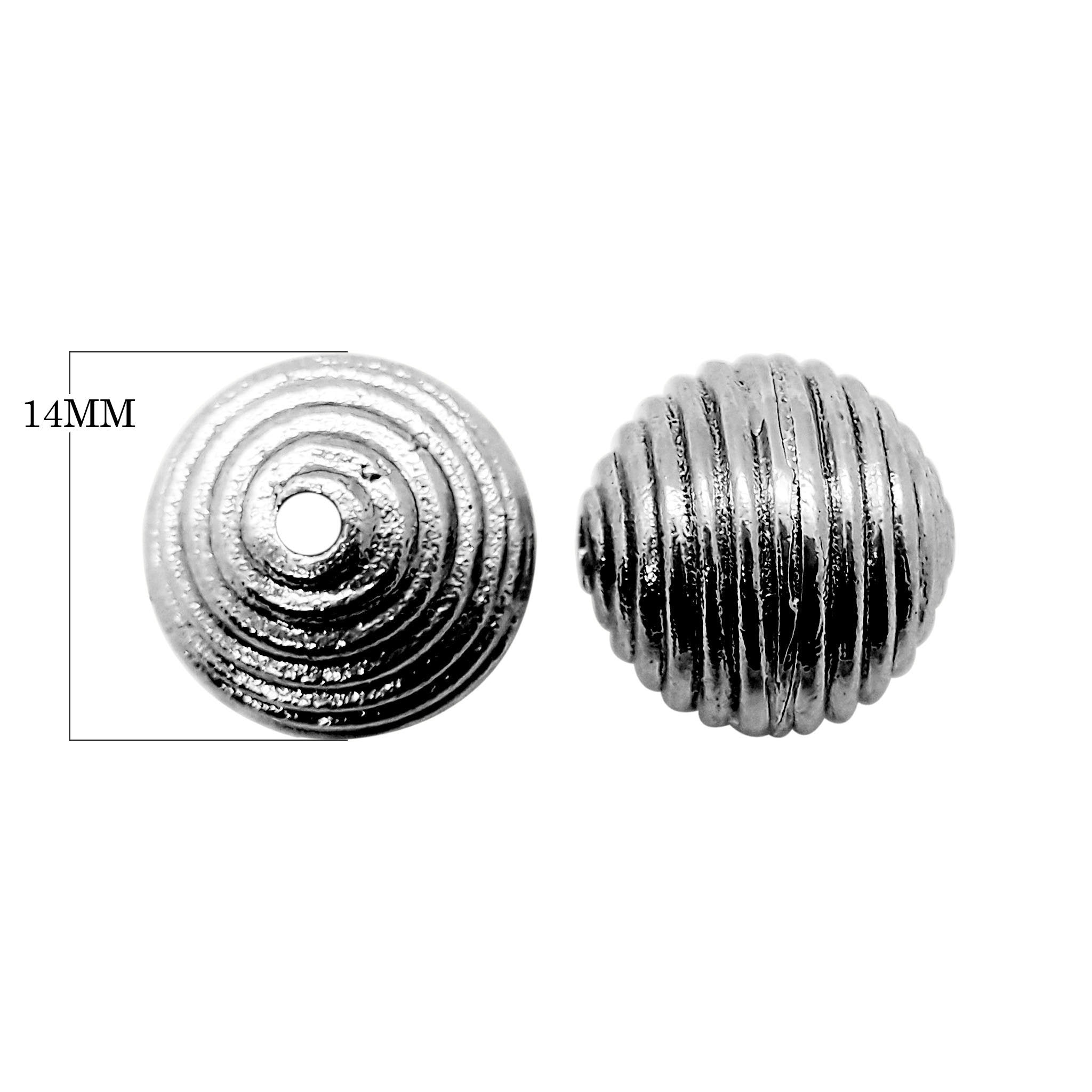 BR-247 Black Rhodium Overlay Bali Bead Beads Bali Designs Inc 