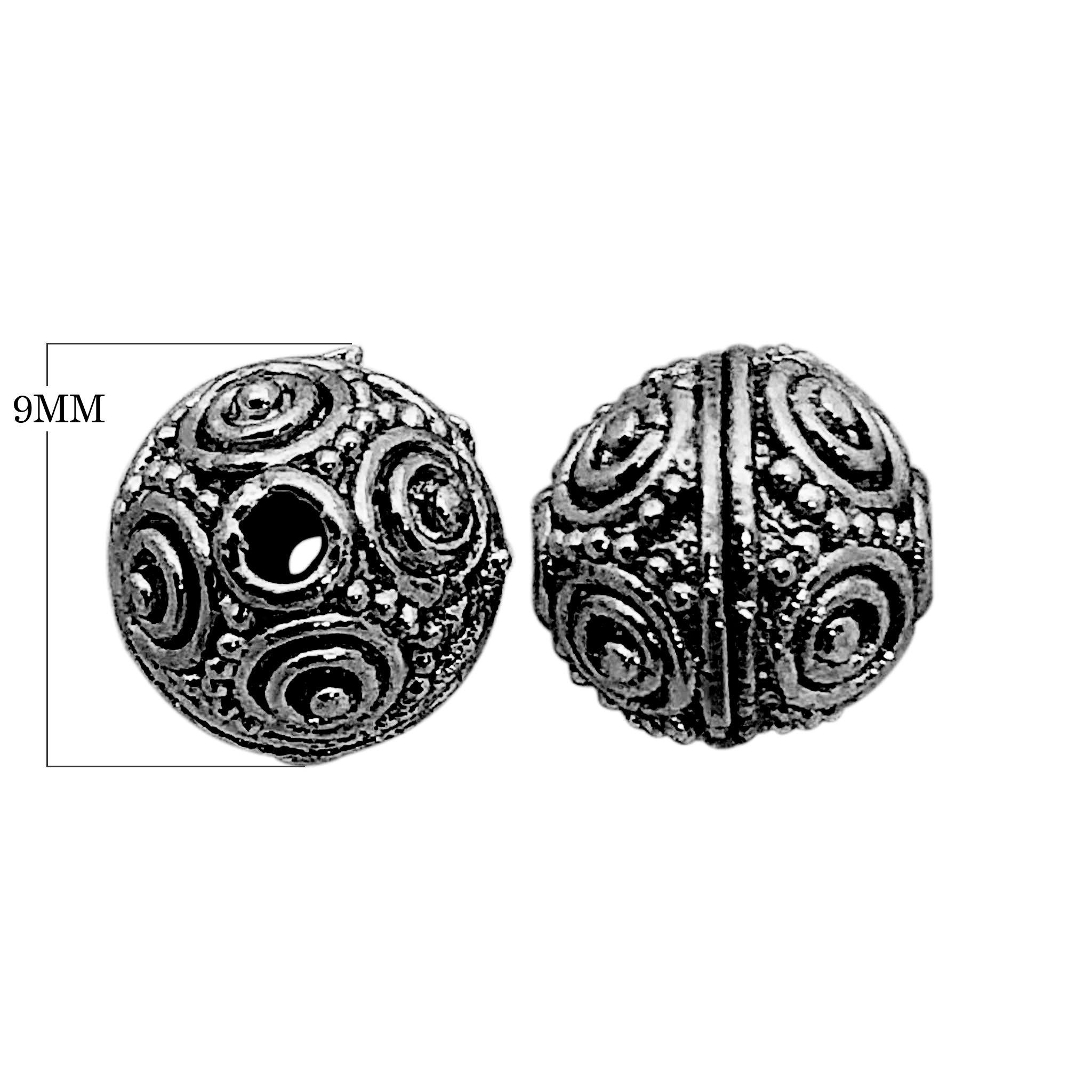 BR-258 Black Rhodium Overlay Bali Bead Beads Bali Designs Inc 