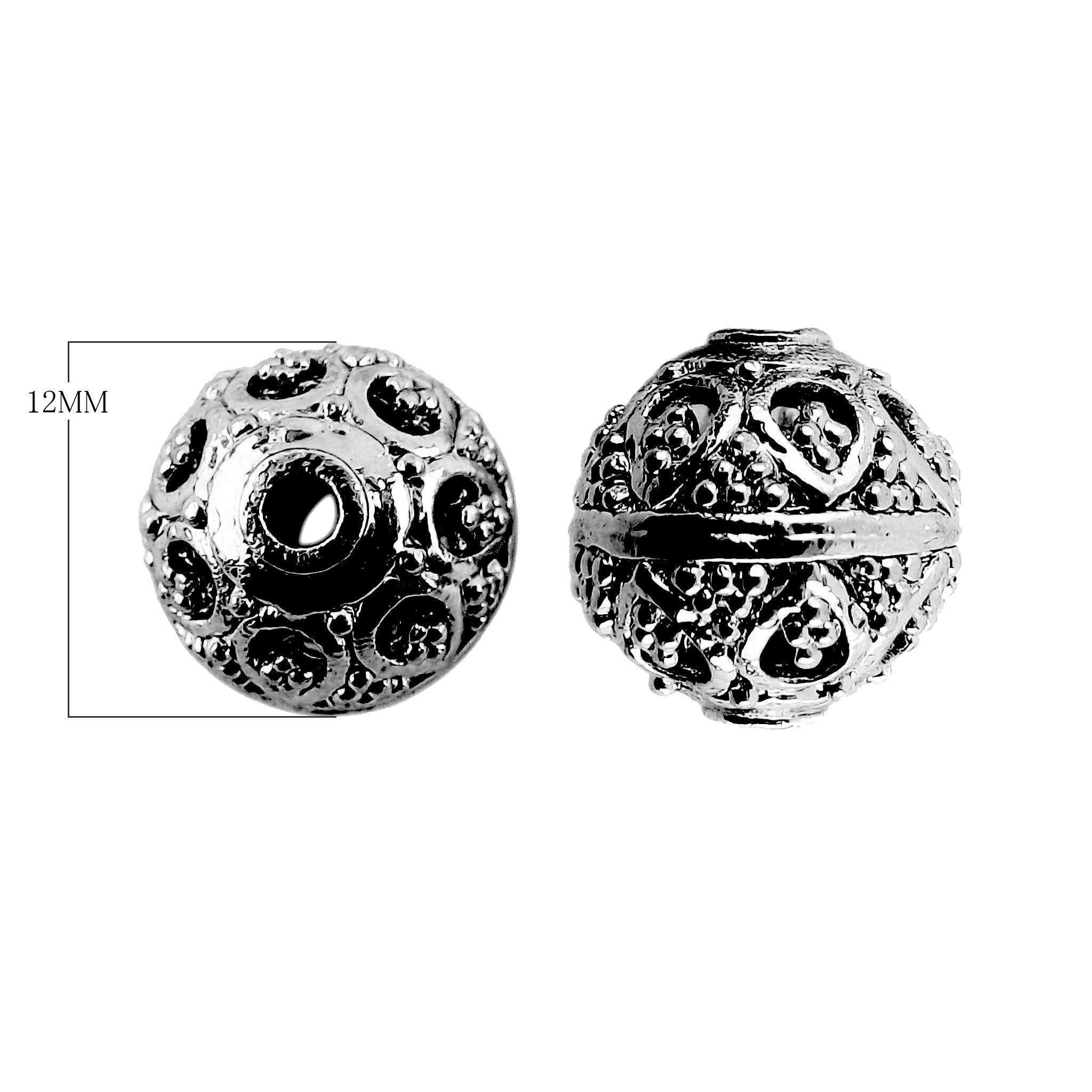 BR-259 Black Rhodium Overlay Bali Bead Beads Bali Designs Inc 