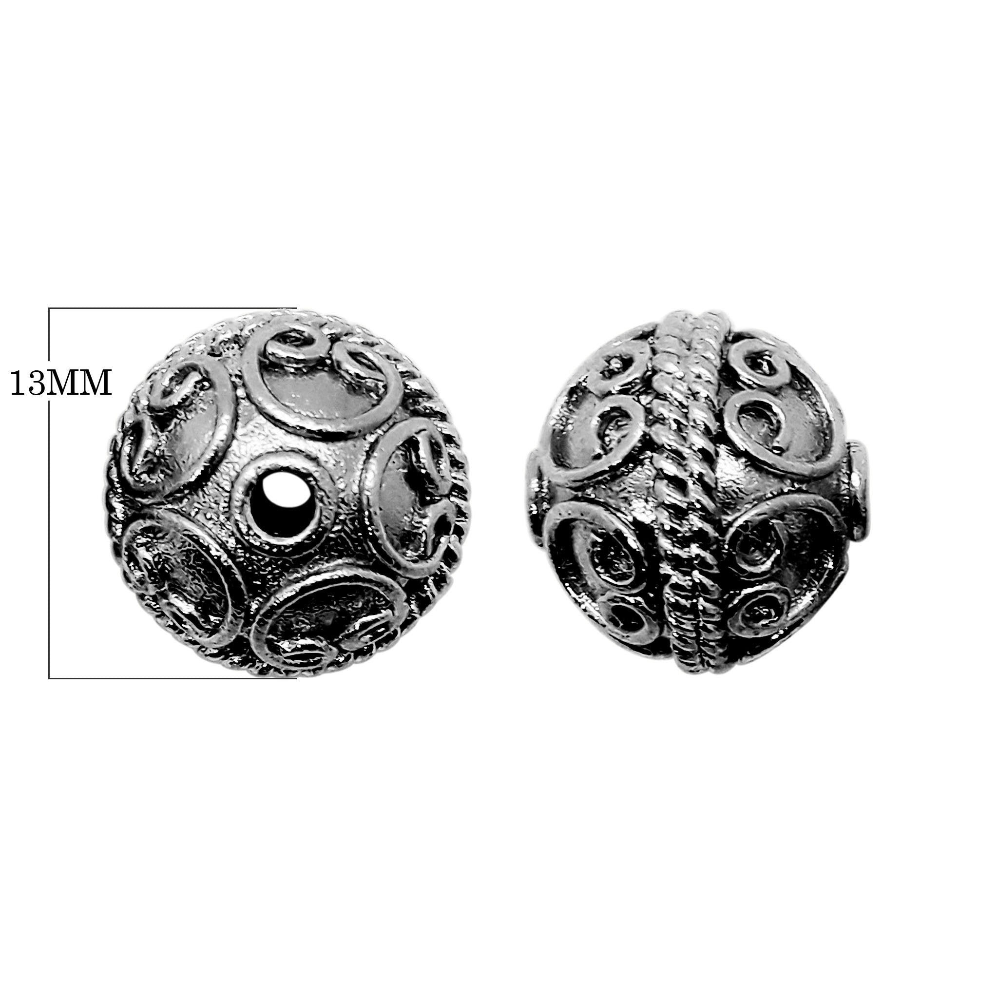 BR-332 Black Rhodium Overlay Bali Bead Beads Bali Designs Inc 