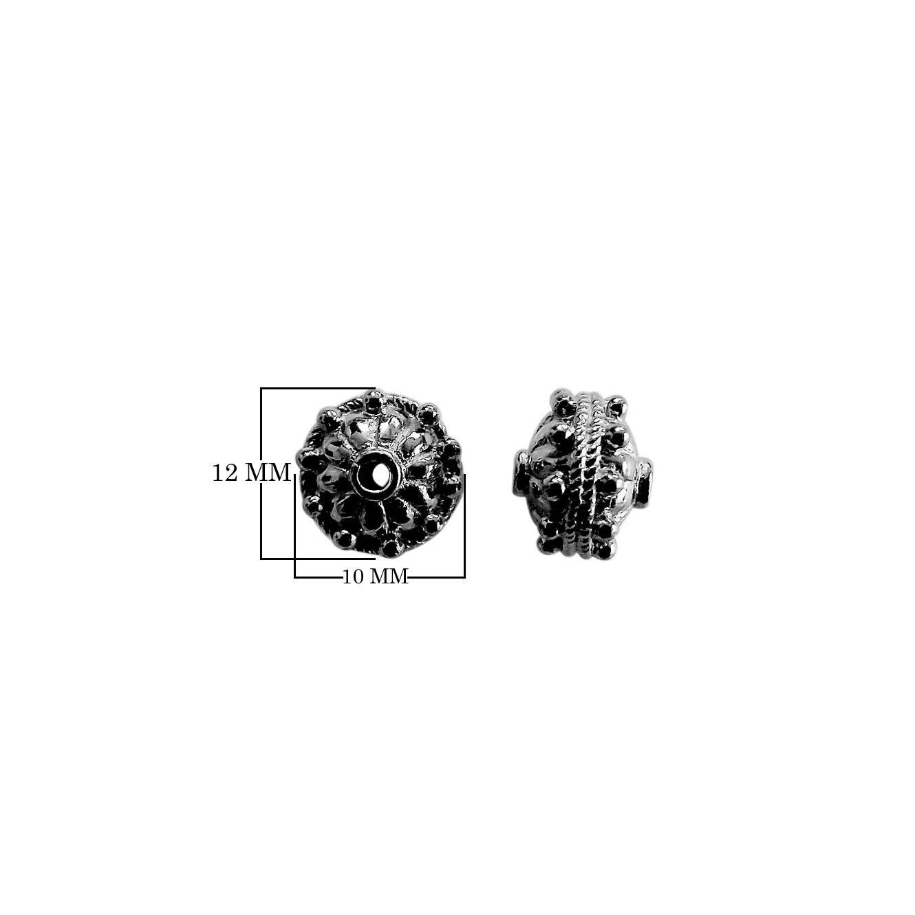 BR-340 Black Rhodium Overlay Bali Bead Beads Bali Designs Inc 