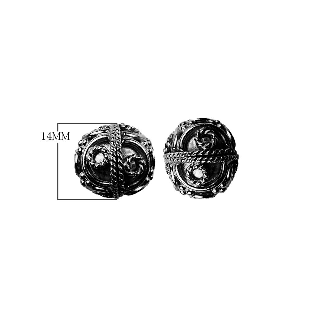 BR-349 Black Rhodium Overlay Bali Bead Beads Bali Designs Inc 
