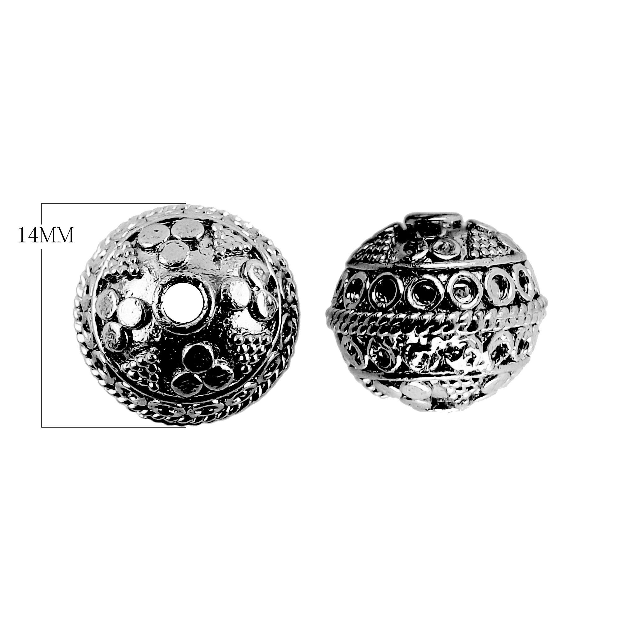 BR-369 Black Rhodium Overlay Bali Bead Beads Bali Designs Inc 