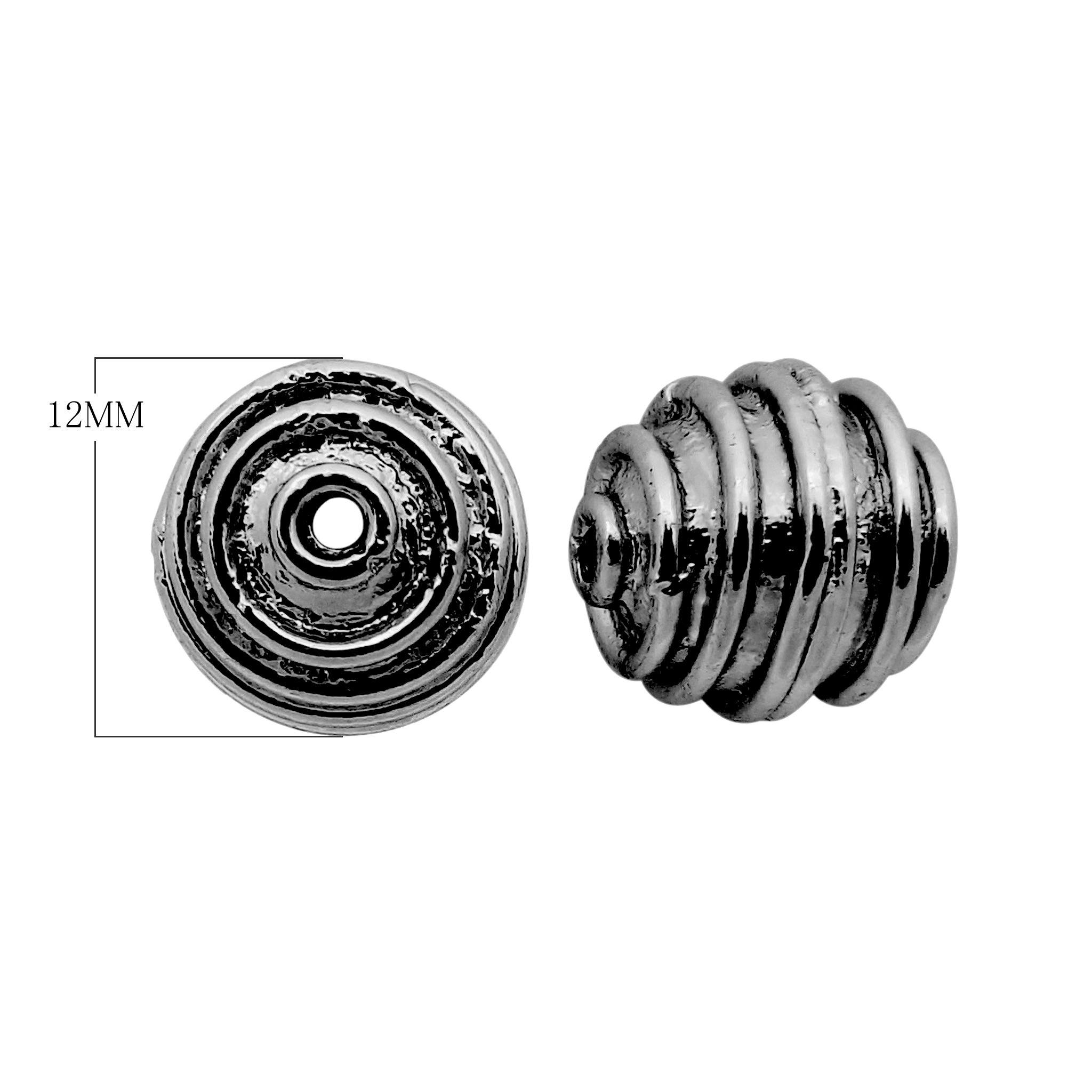 BR-372 Black Rhodium Overlay Bali Bead Beads Bali Designs Inc 