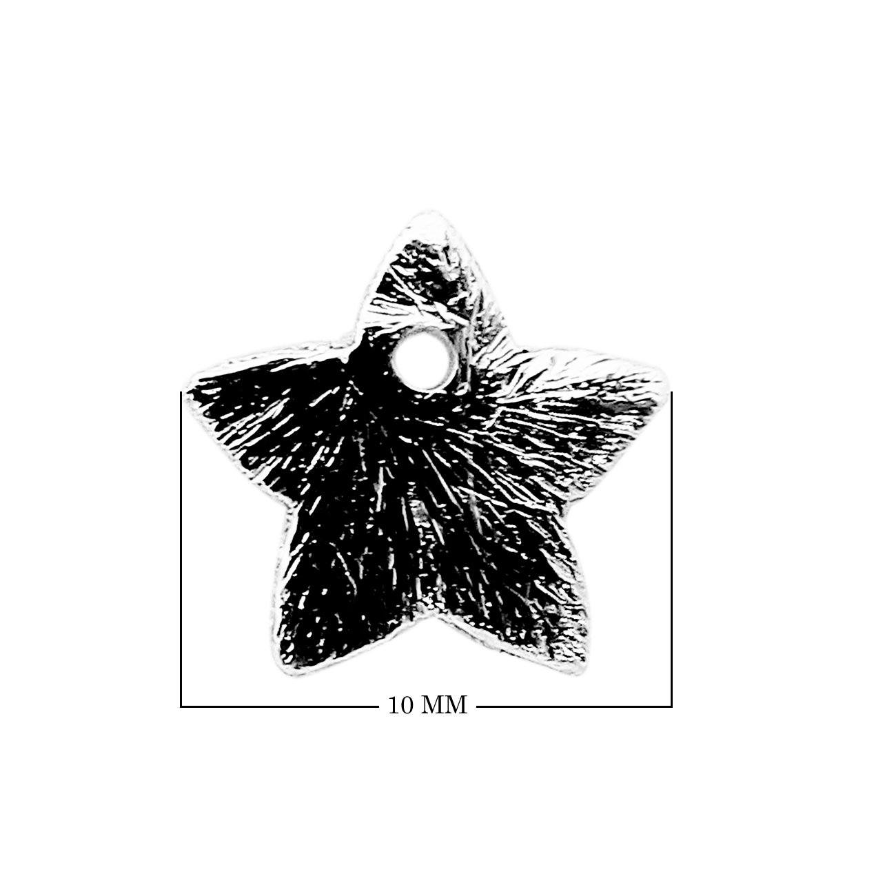 BR-373 Black Rhodium Overlay Star Shape Chip Bead Beads Bali Designs Inc 
