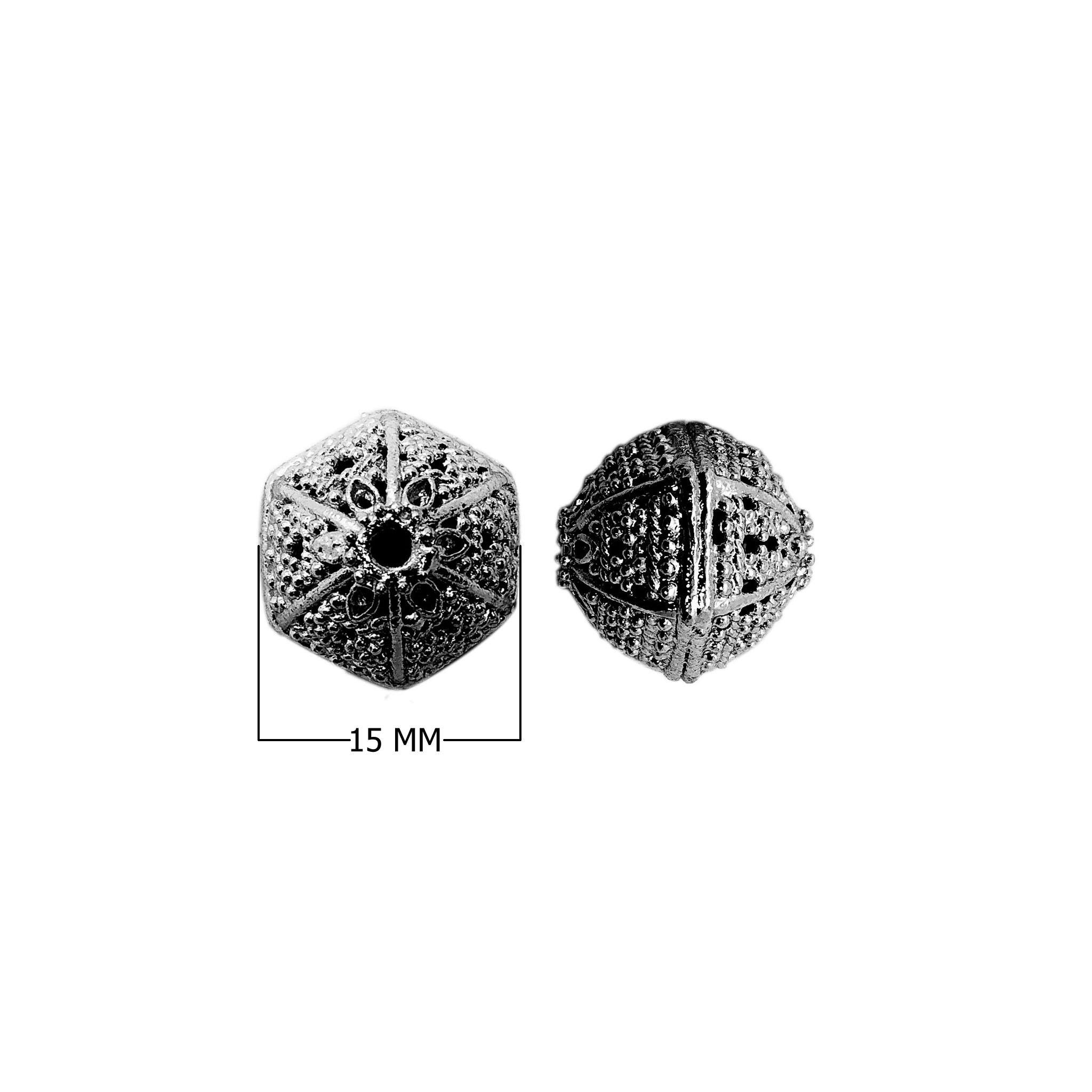 BR-376 Black Rhodium Overlay Bali Bead Beads Bali Designs Inc 