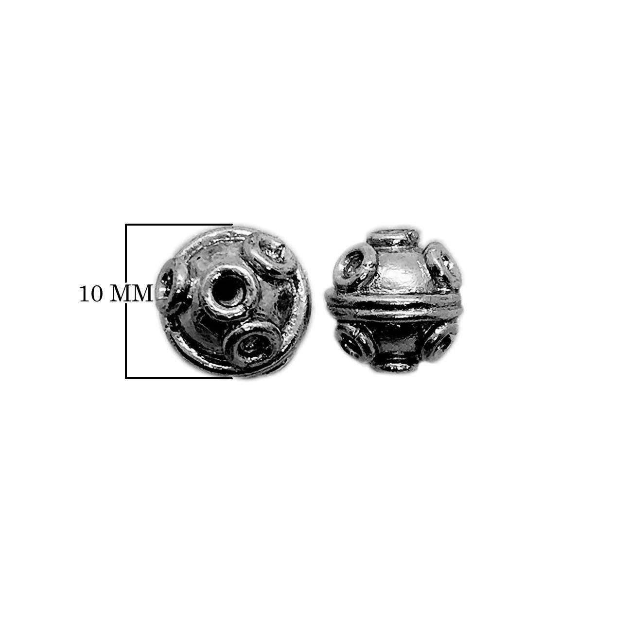 BR-381 Black Rhodium Overlay Bali Bead Beads Bali Designs Inc 